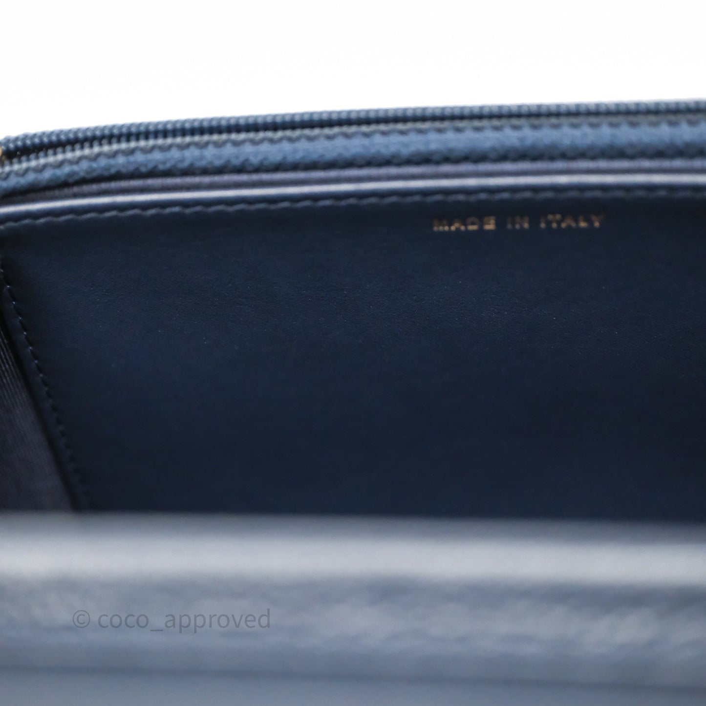 Chanel Classic Wallet On Chain WOC Quilted Navy Caviar Gold Hardware