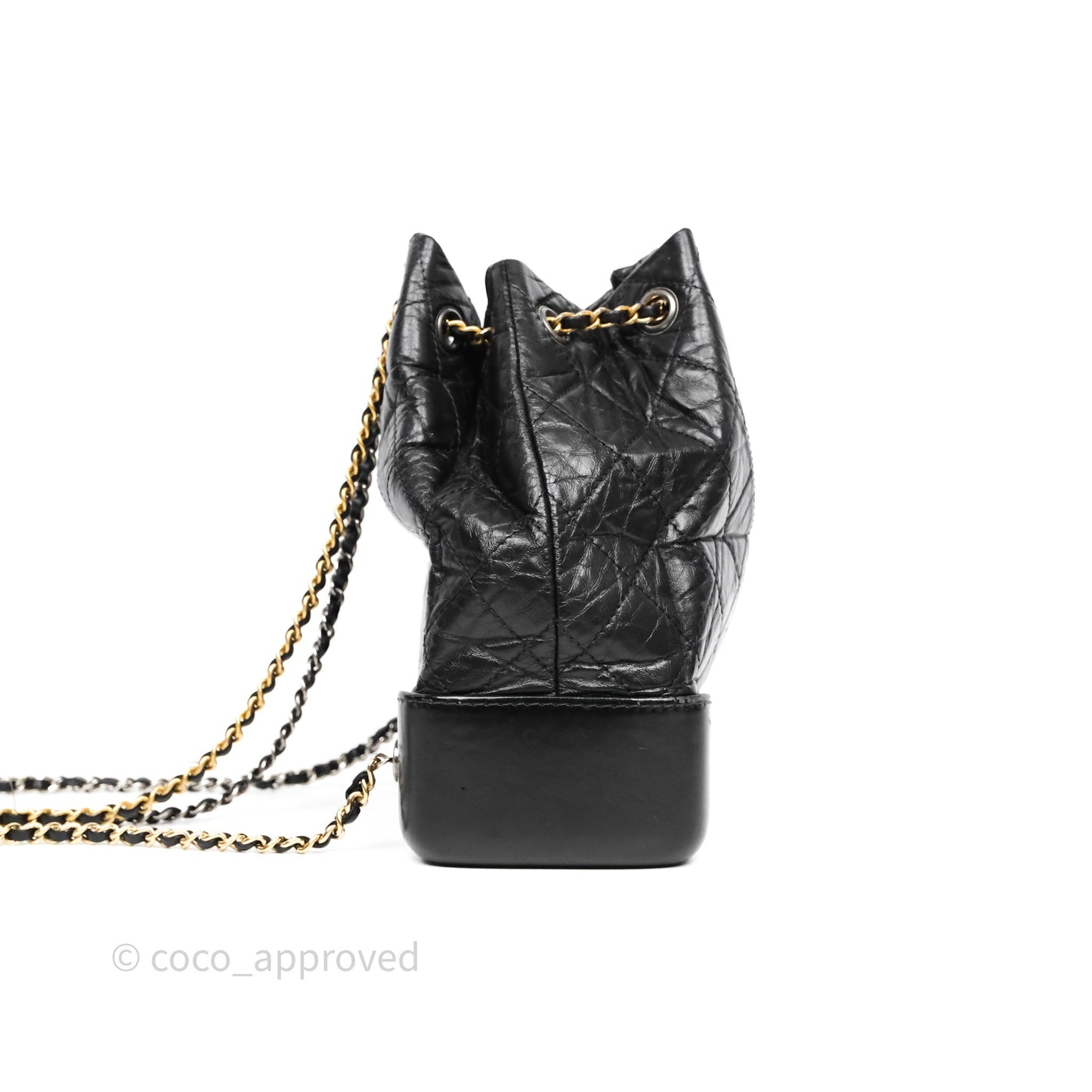Chanel Small Gabrielle Backpack Black Aged Calfskin