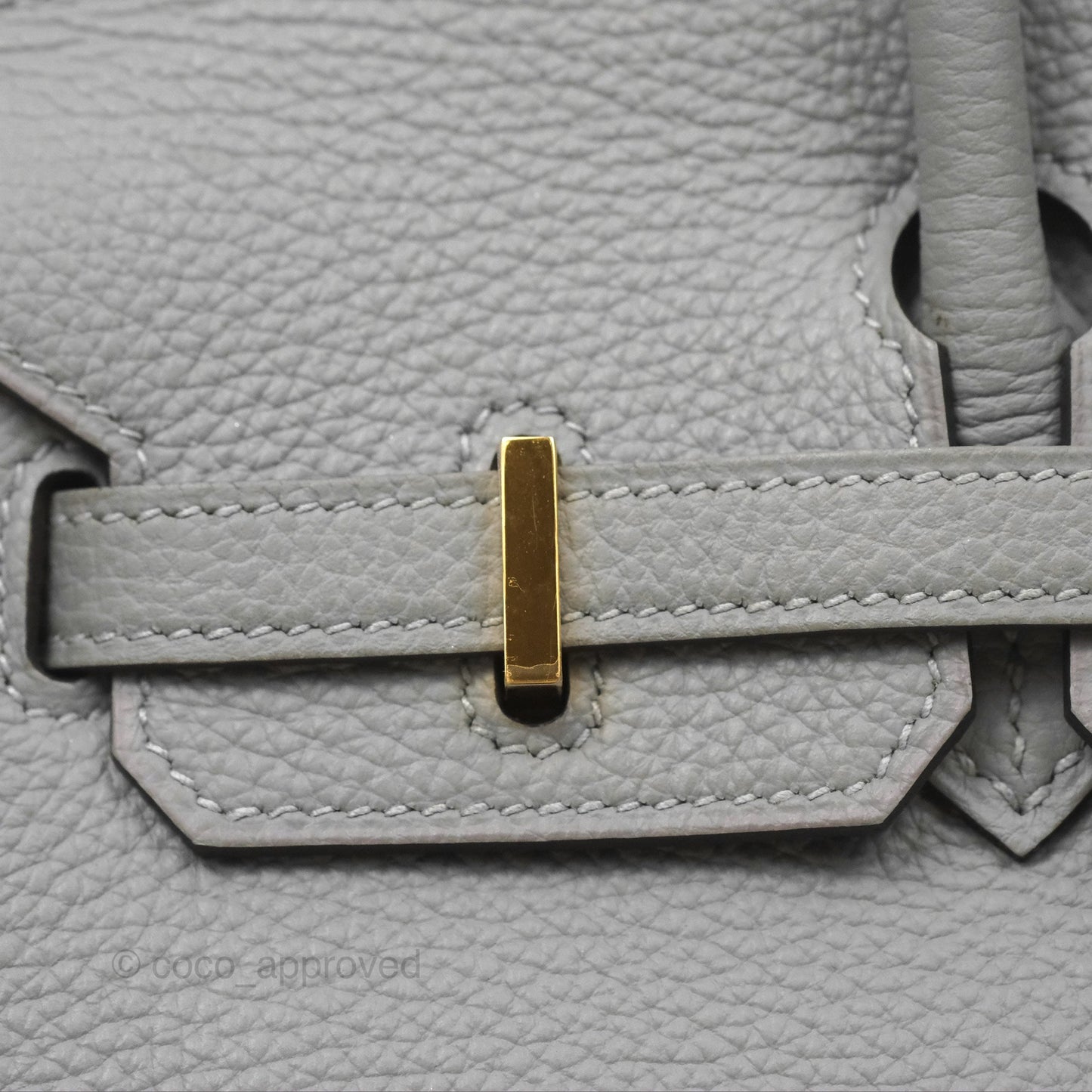 Hermès Birkin 25 Retourne Gris Mouette 4Z Togo Gold Hardware