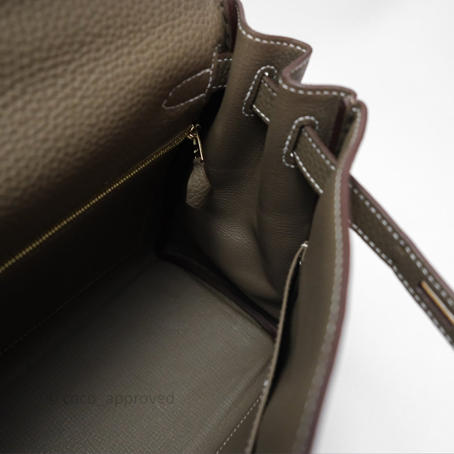 Hermès Kelly II 28 Retourne Etoupe 18 Clemence Gold Hardware