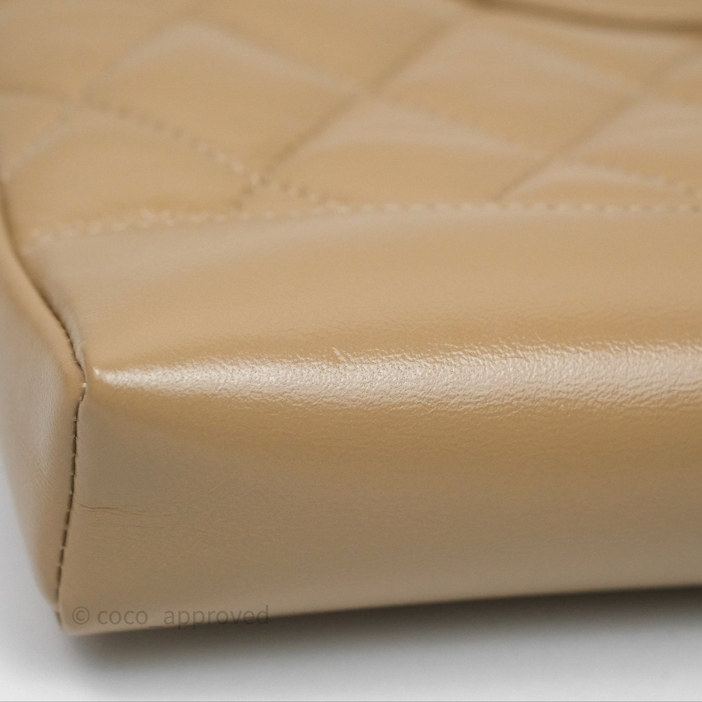 Chanel Nano 31 Beige Shiny Lambskin Gold Hardware