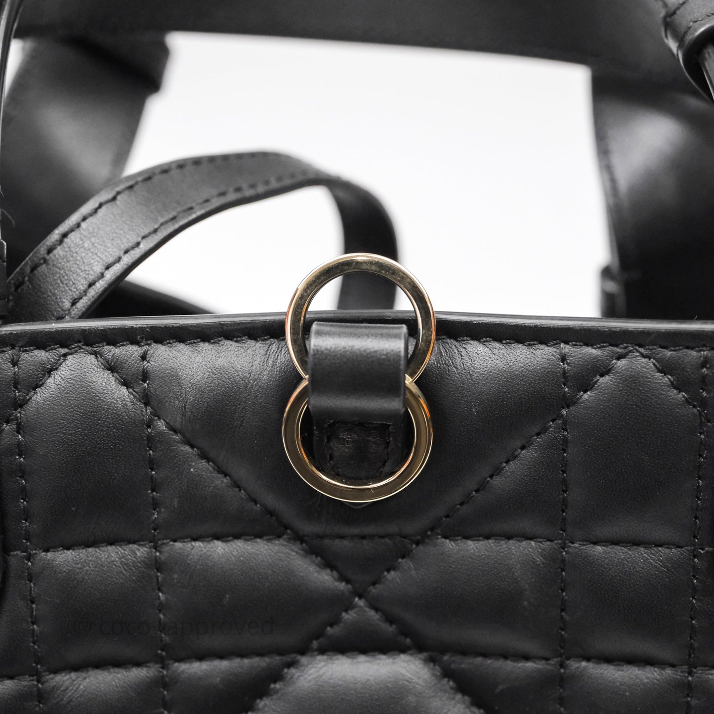 Christian Dior Medium Dior Toujours Bag Black Macrocannage Calfskin