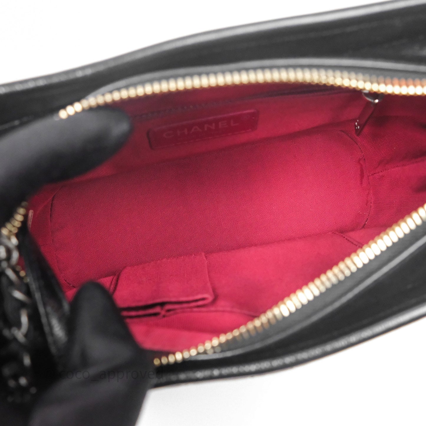 Chanel Small Gabrielle Hobo Quilted Black Aged Calfskin