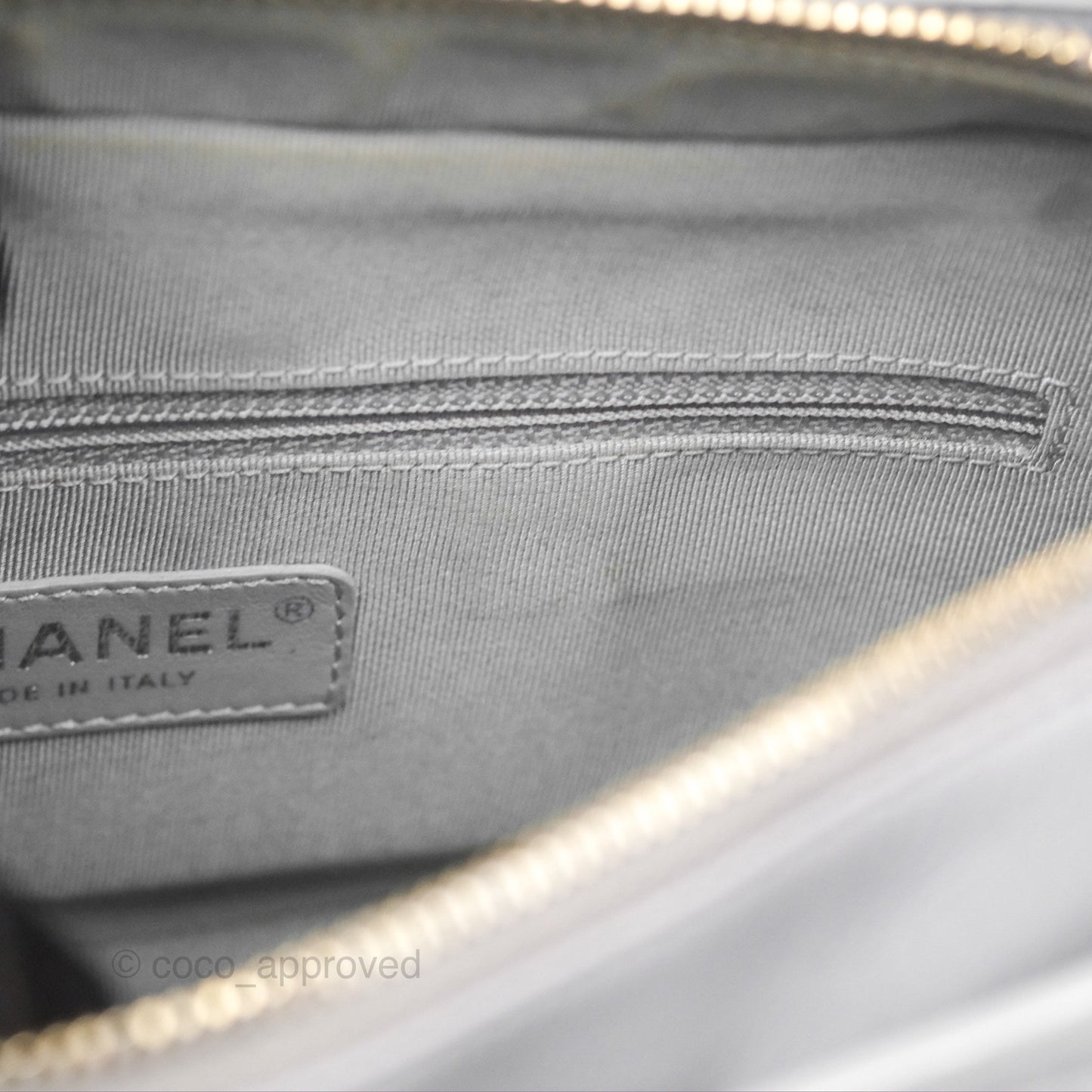 Chanel Small Gabrielle Hobo Quilted Grey Aged Calfskin