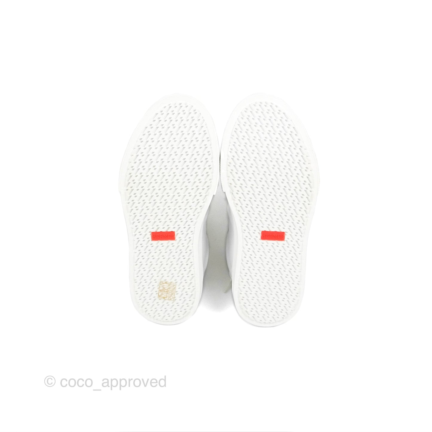 Hermès Day Sneaker Kelly Blanc Palladium Size 35.5
