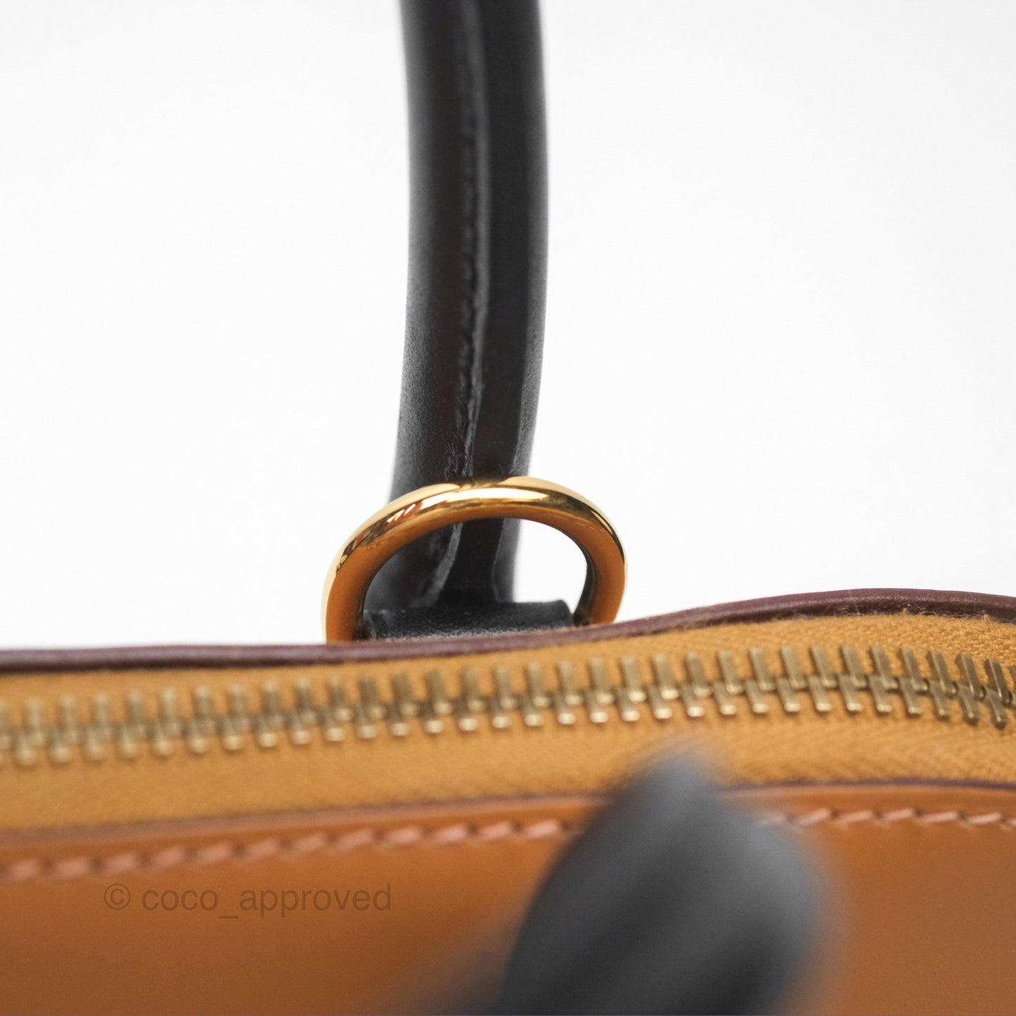 Hermès Bolide 31 Noir 89 / Natural Box Leather Gold Hardware