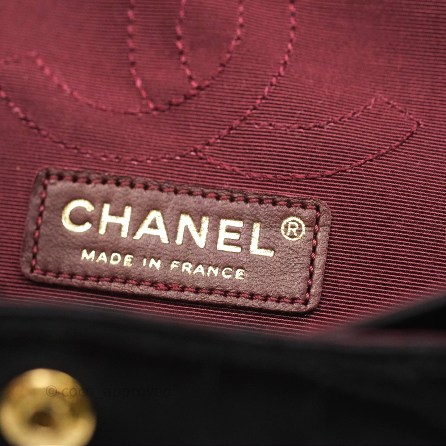 Chanel 2.55 Reissue East West Double Flap Black Satin Croc Aged Gold Hardware