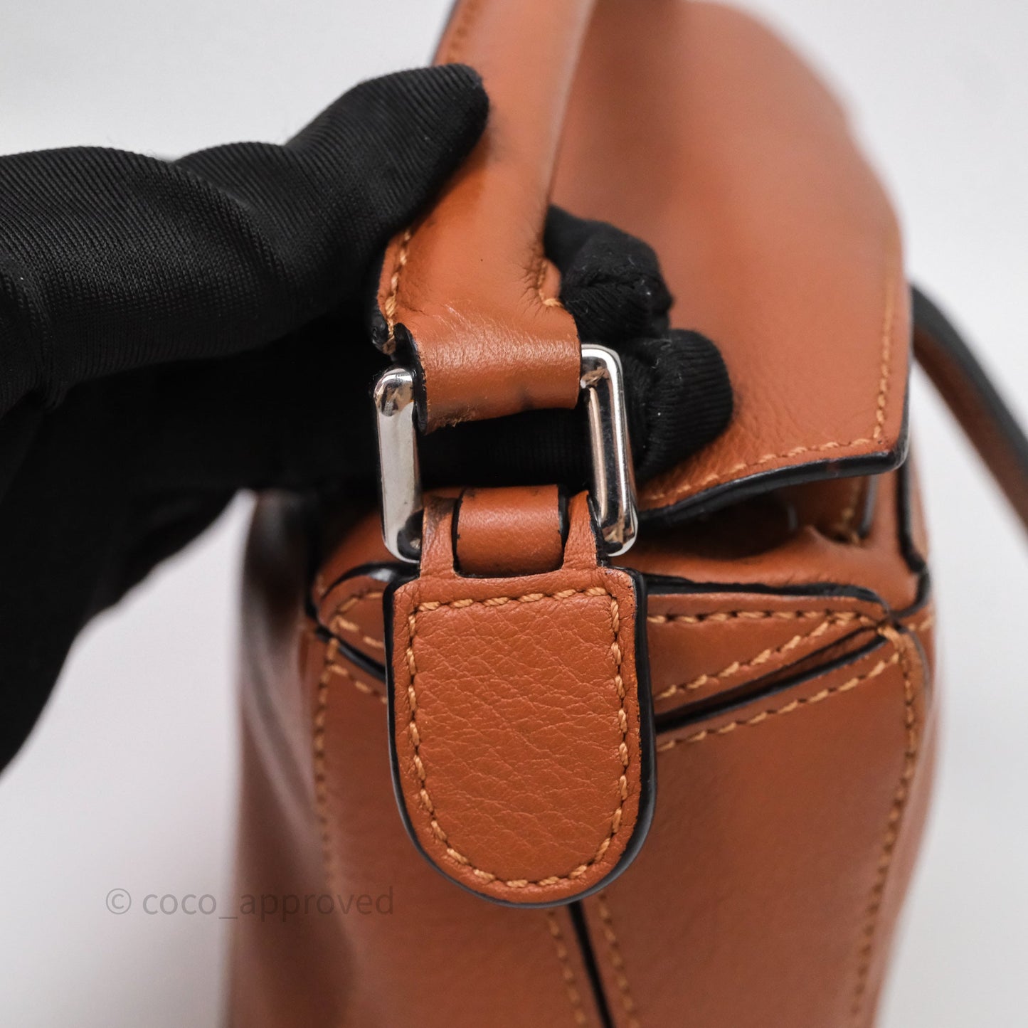 Loewe Mini Puzzle Bag Tan Calfskin Gold Hardware