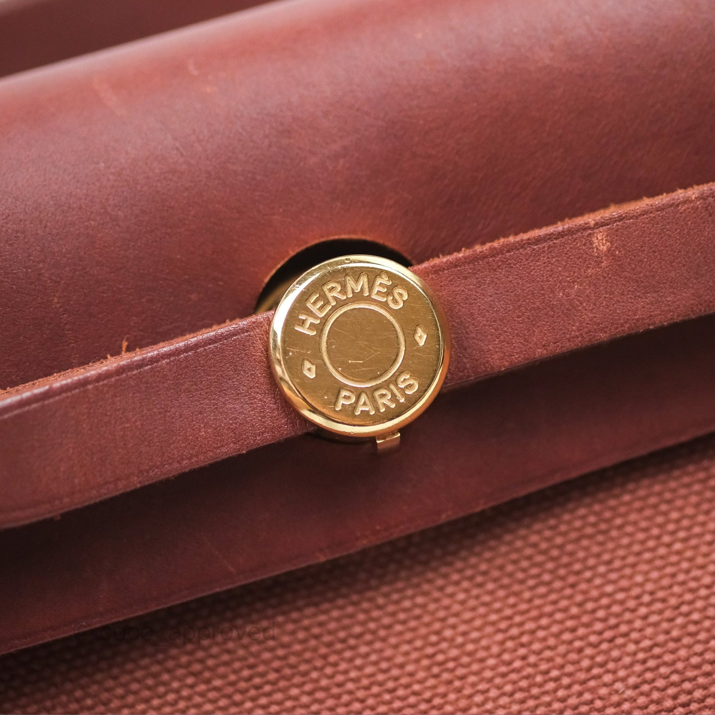 Hermès Herbag Zip 31 Rouge H Gold Hardware