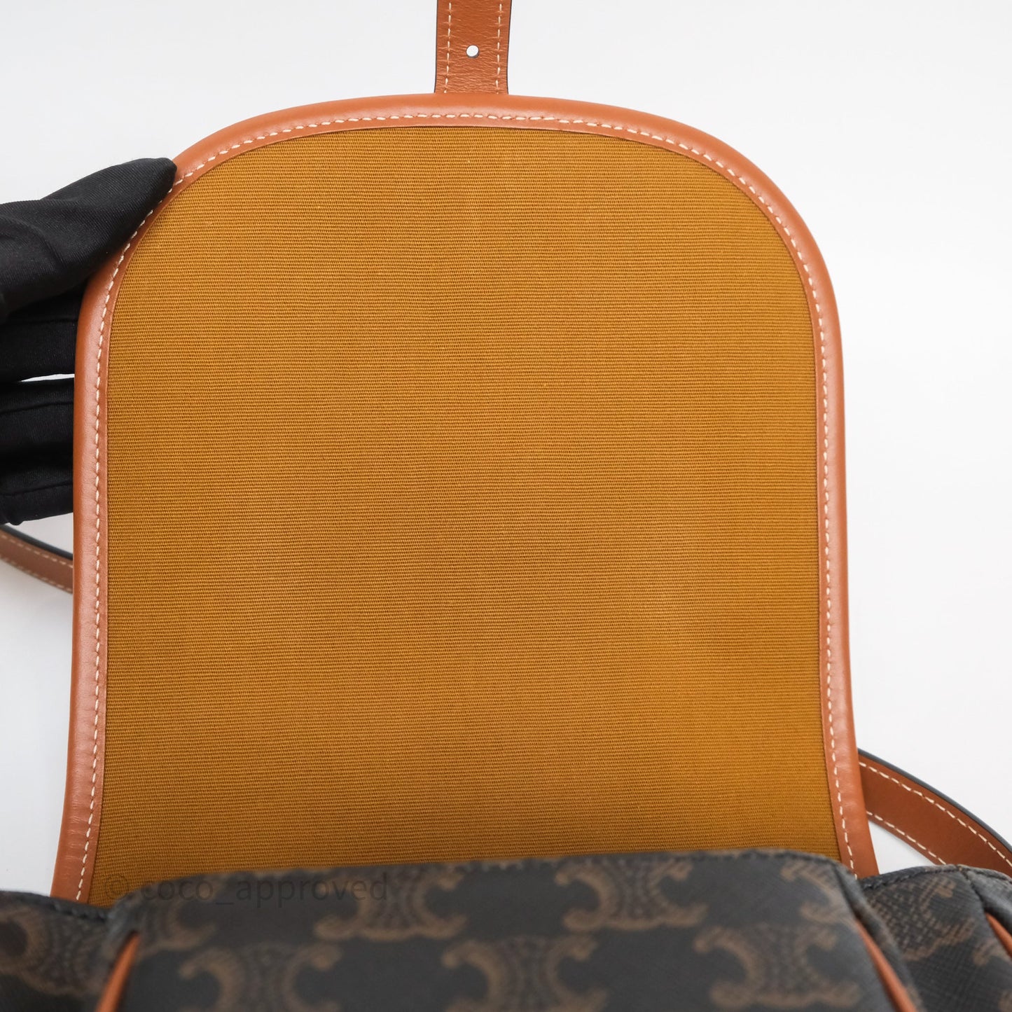 Celine Medium Folco Bag Triomphe Canvas Tan