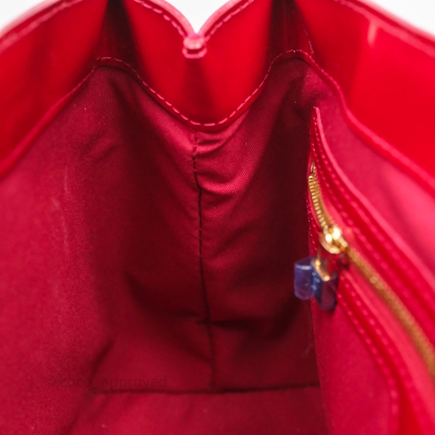 Louis Vuitton Vernis Wilshire Monogram Tote Bag Red