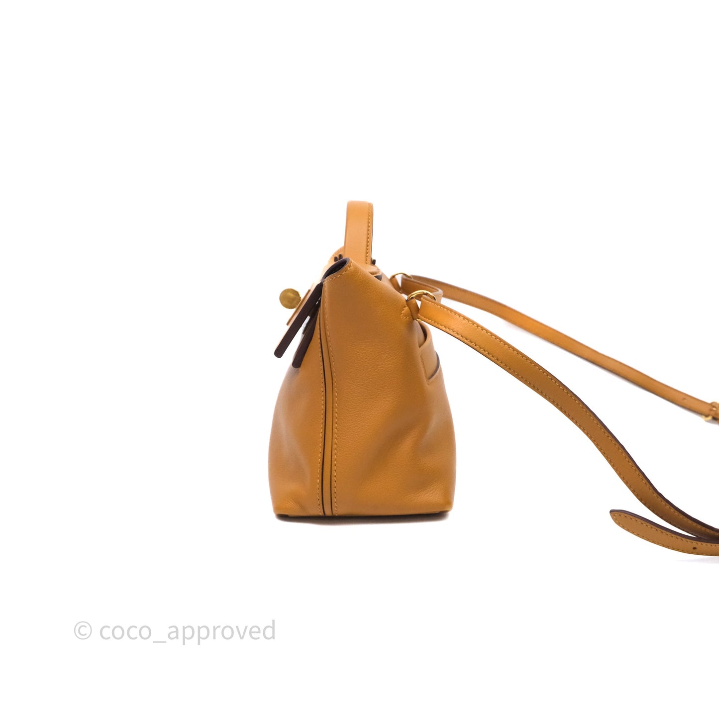 Hermès 24/24 21 Mini Caramel/Sesame/Rouge Sellier Gold Hardware