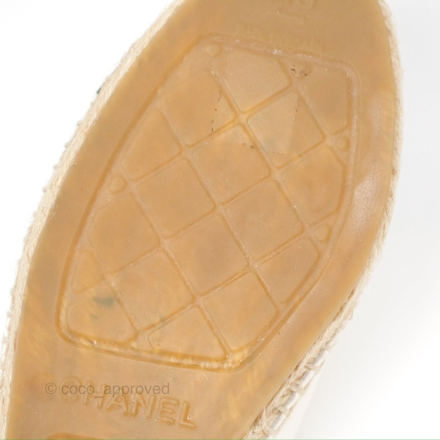 Chanel Leather Espadrilles White/ Black Size 38