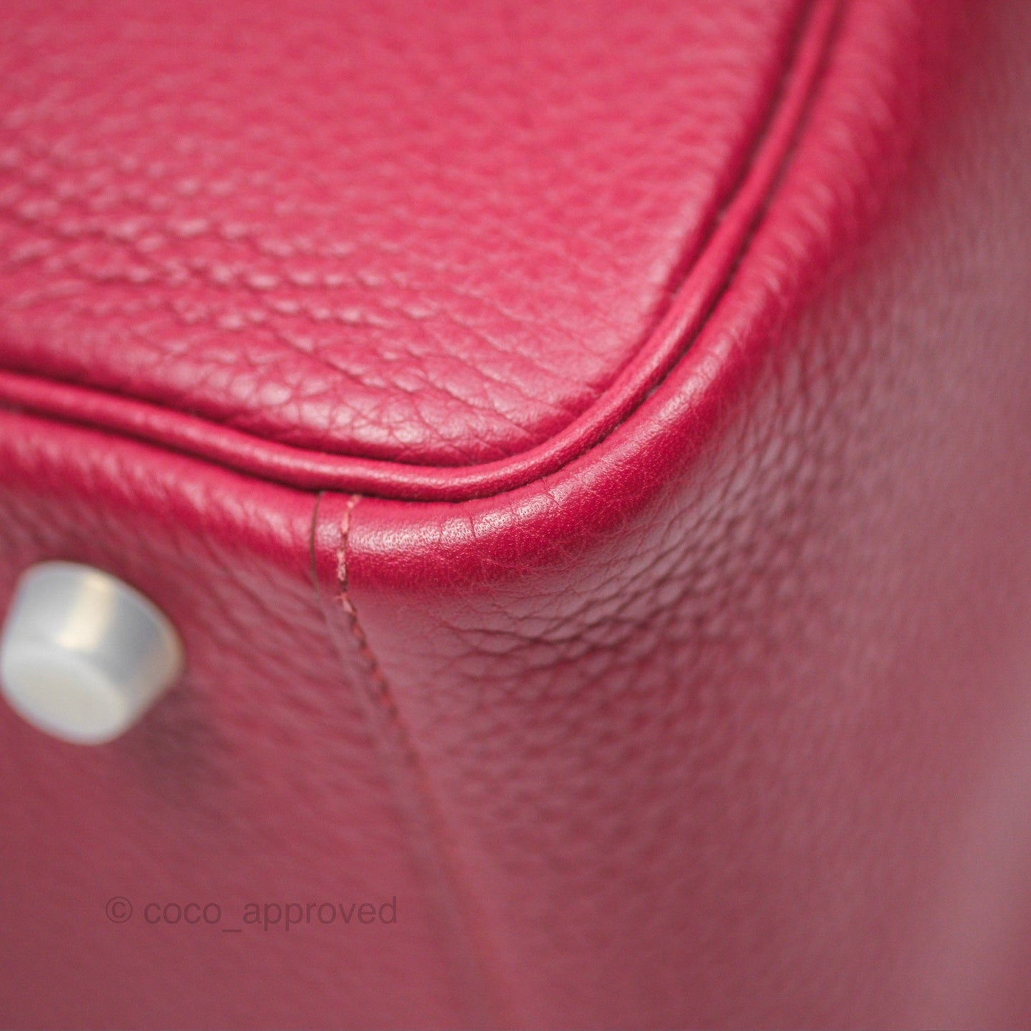 Hermès Lindy 30 Rubis Clemence Palladium Hardware