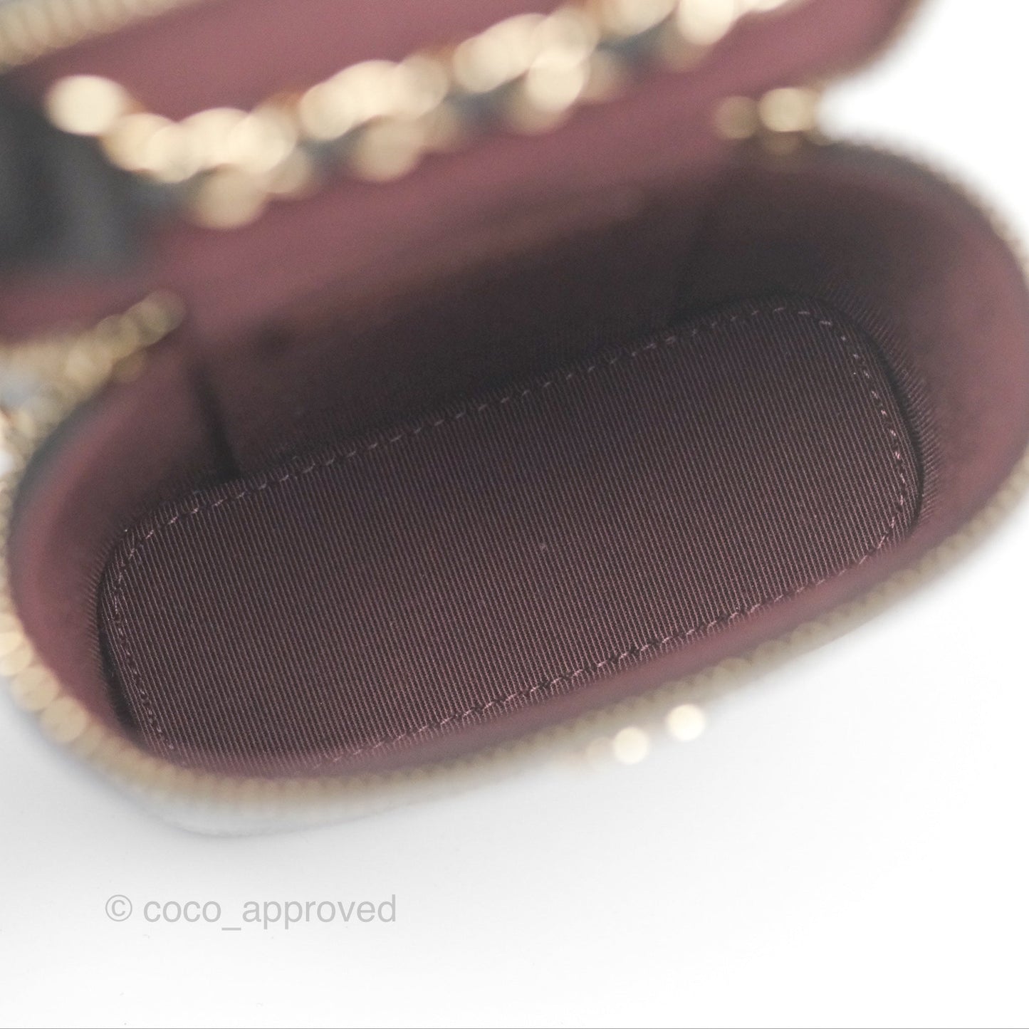 Chanel Classic Mini Vanity With Chain Black Caviar Gold Hardware