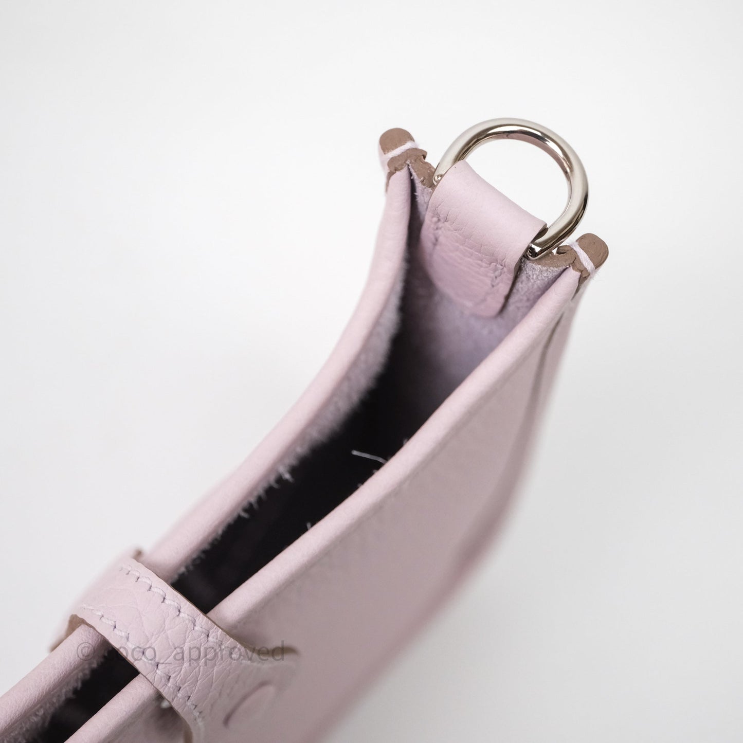 Hermes Mini Evelyne 16 Mauve Pâle 09 Clemence Palladium Hardware