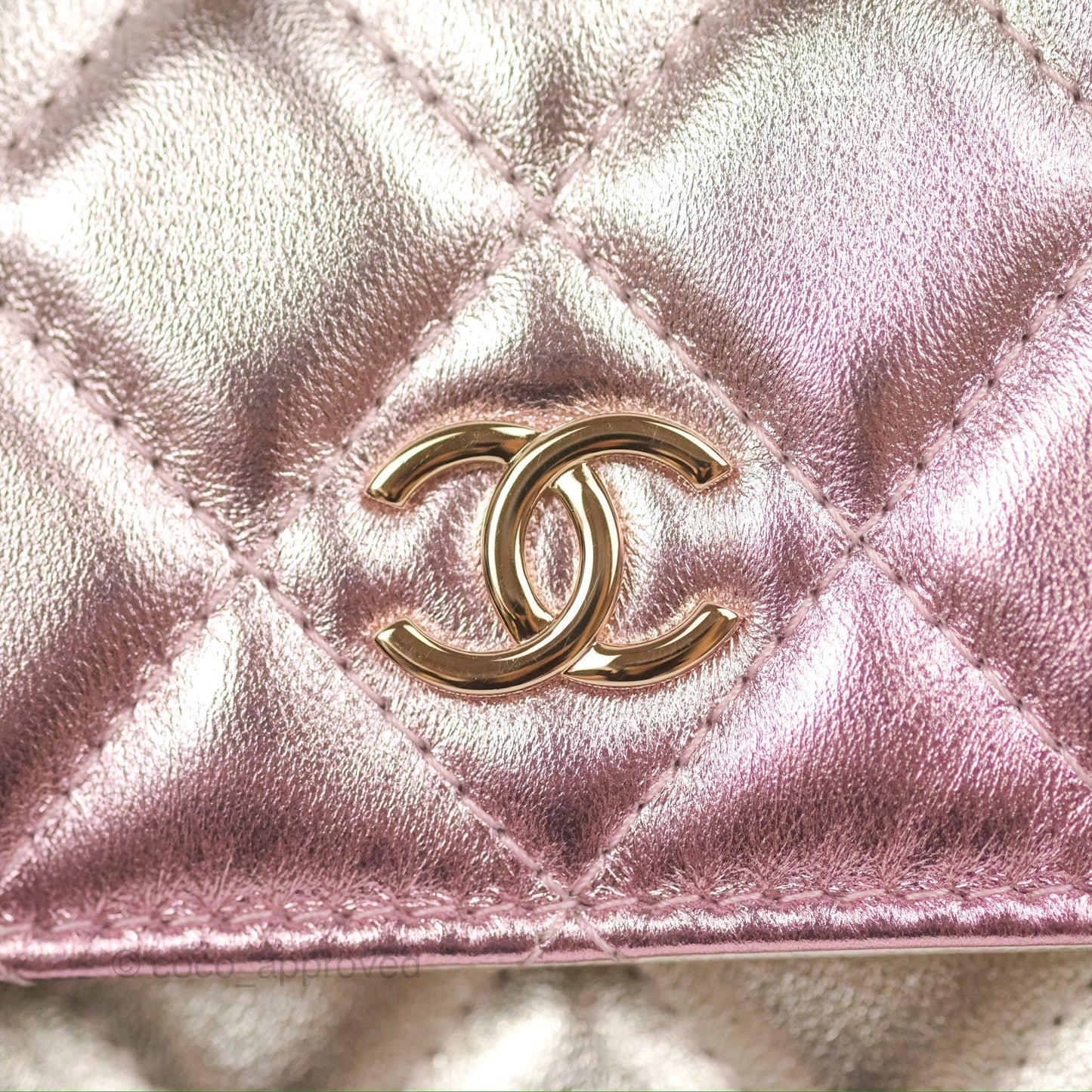 Chanel Waist Belt Bag Metallic Gradient Pink/Silver Lambskin Gold Hardware