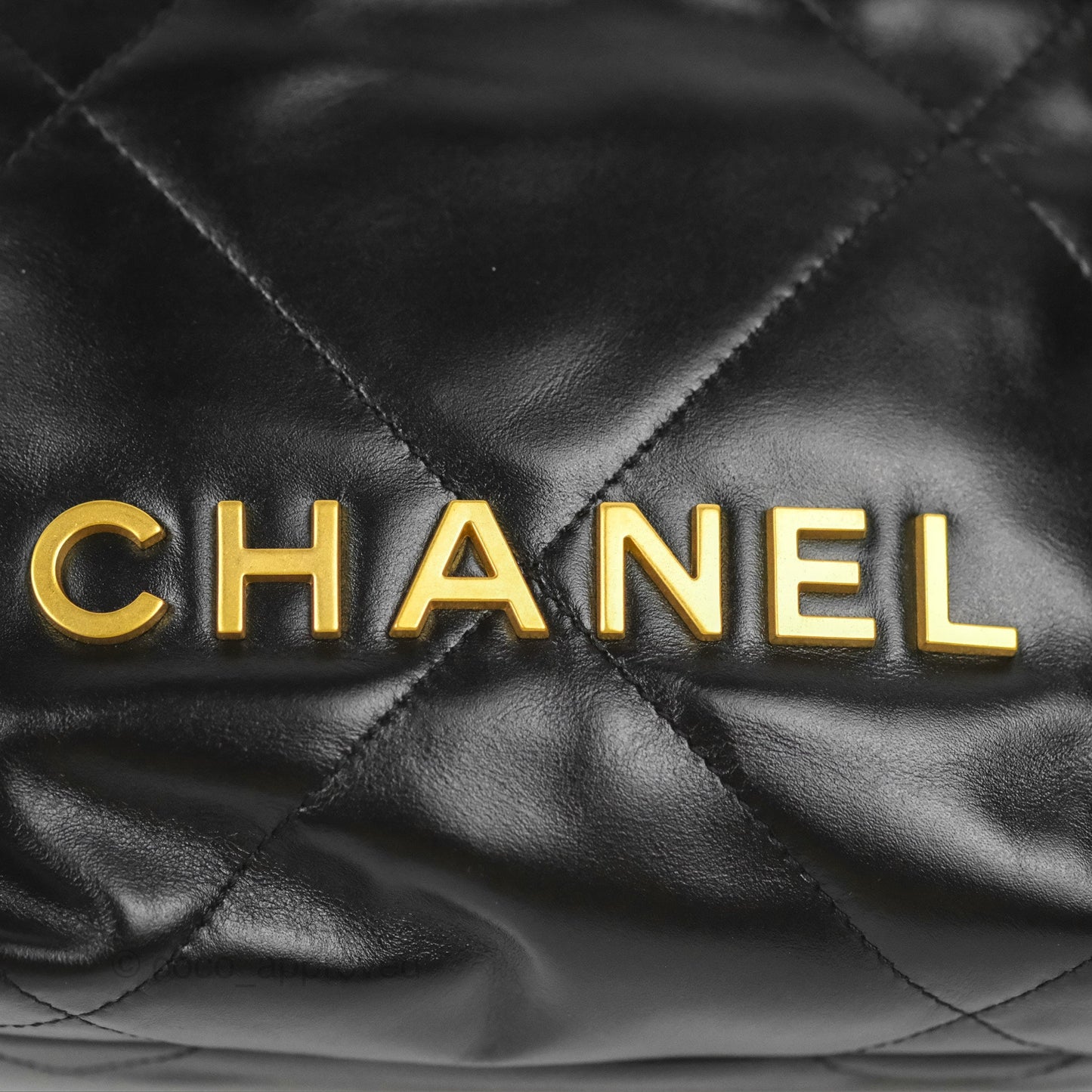 Chanel 22 Mini Bag Black Crumpled Calfskin