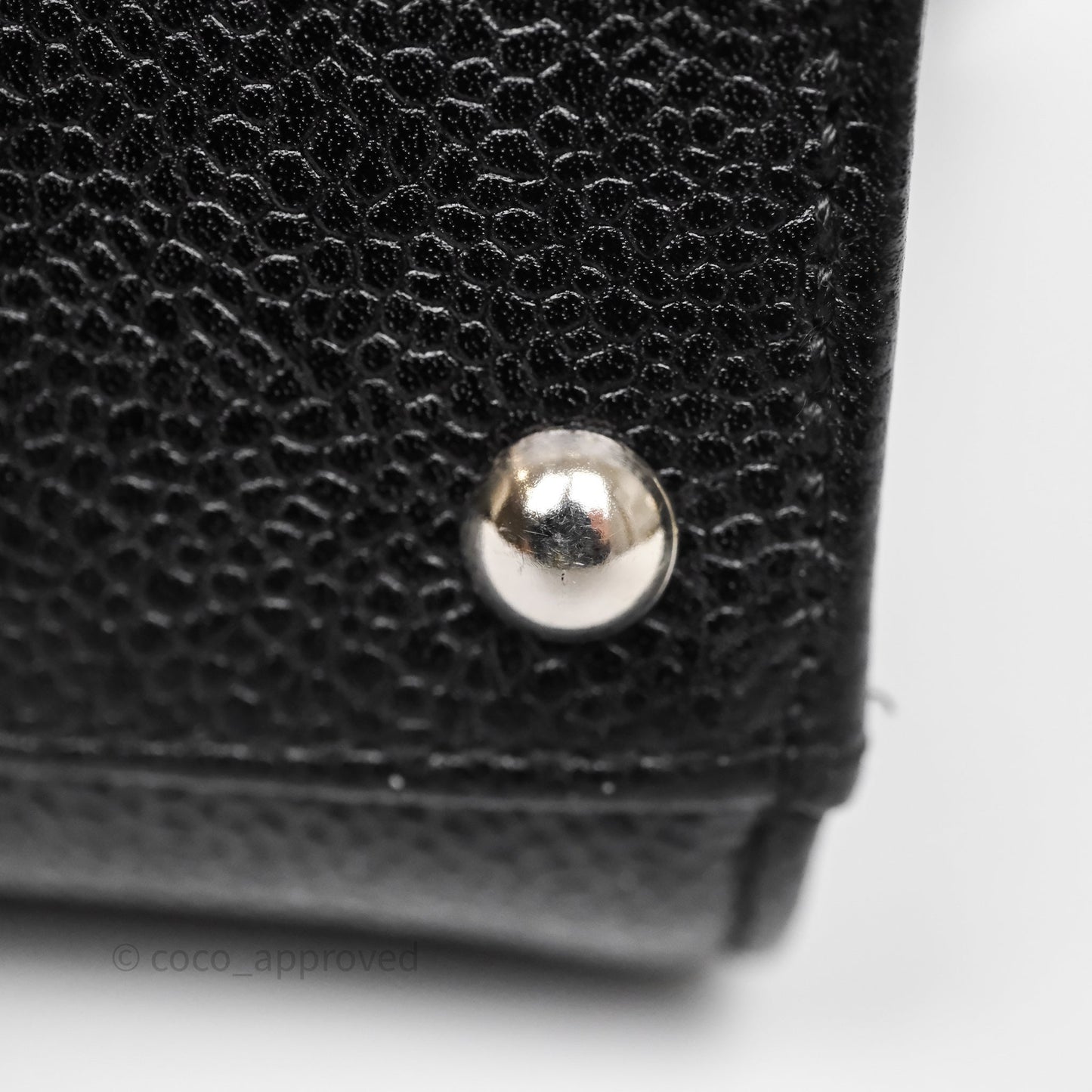 Chanel Vintage Tote Bag Black Caviar Silver Hardware