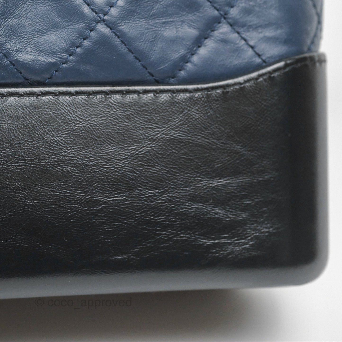 Chanel New Medium Gabrielle Hobo Quilted Navy Black Aged Calfskin