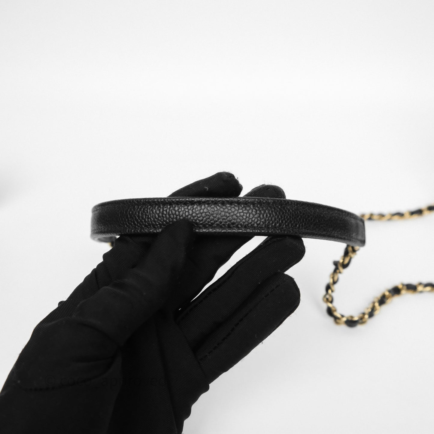 Chanel Mini Pocket Bucket Bag Black Caviar Gold Hardware