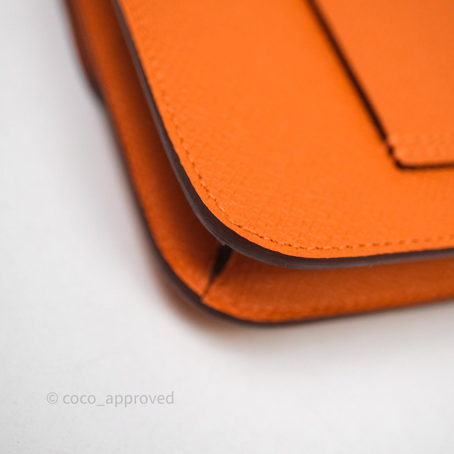 Hermès Constance Slim Wallet Orange 93 Epsom Palladium Hardware