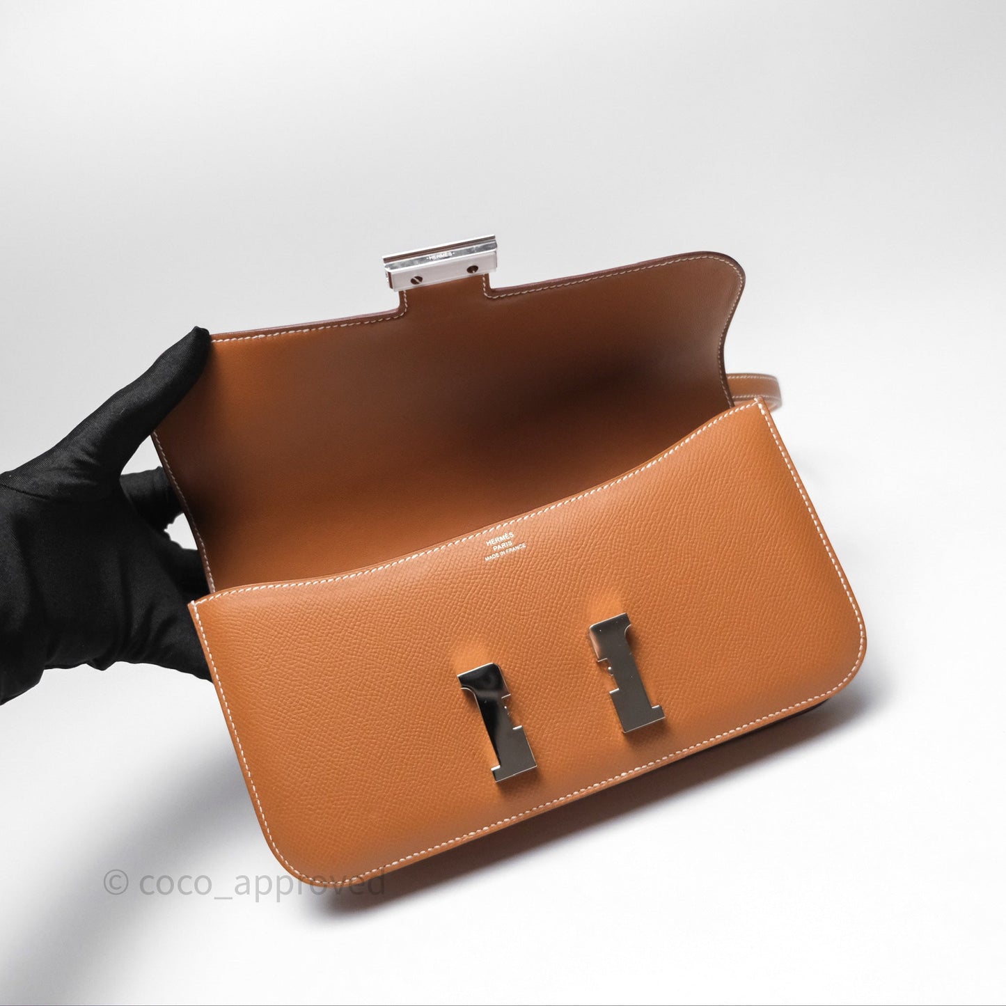 Hermès Constance Elan Gold 37 Epsom Palladium Hardware