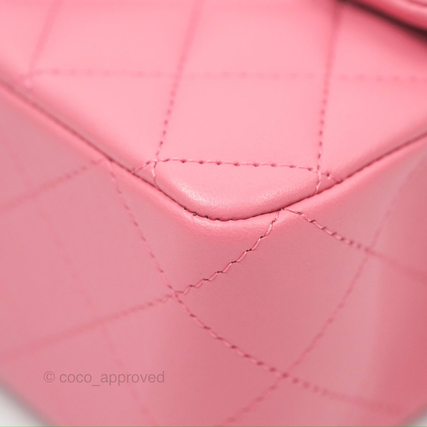 Chanel Top Handle Mini Rectangular Flap Bag Pink Lambskin Gold Hardware