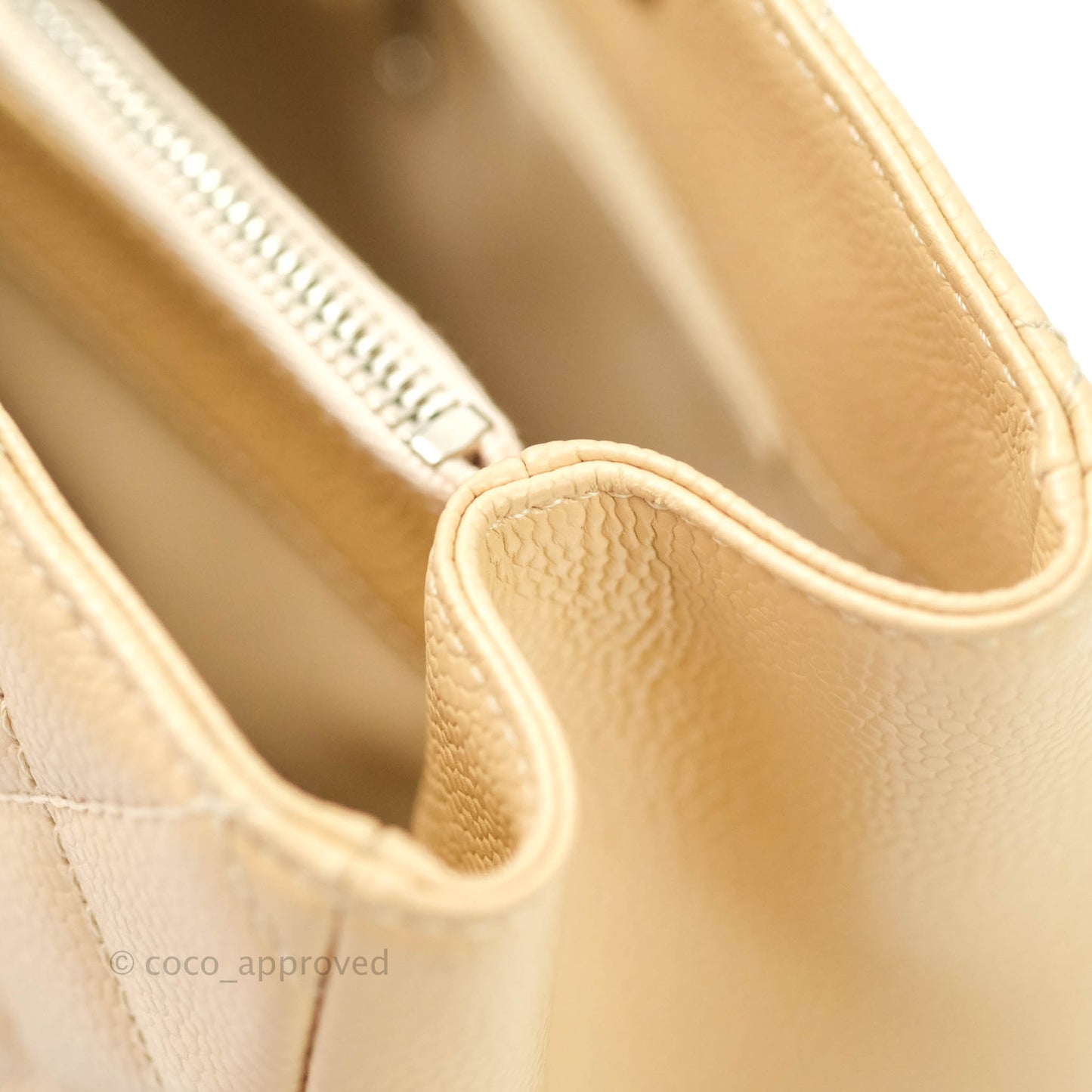 Chanel GST Beige Caviar Silver Hardware