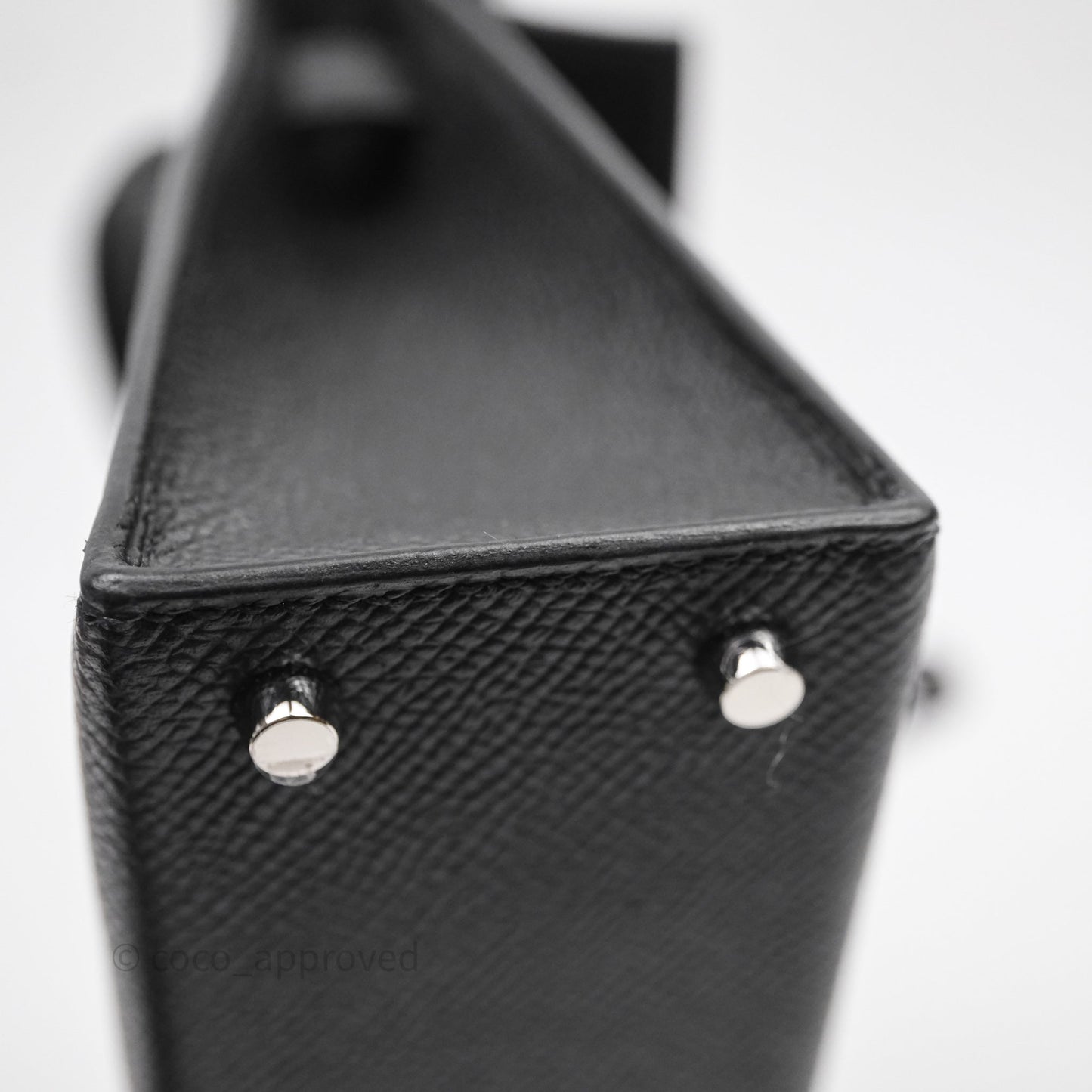 Hermès Mini Kelly Black Noir 89 Epsom Palladium Hardware