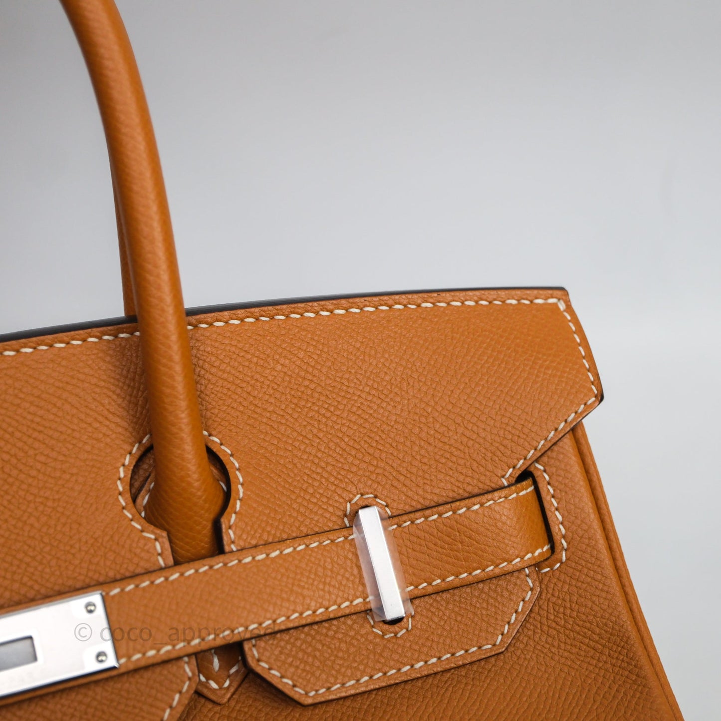 Hermes Birkin 30 Toffee Epsom Palladium Hardware