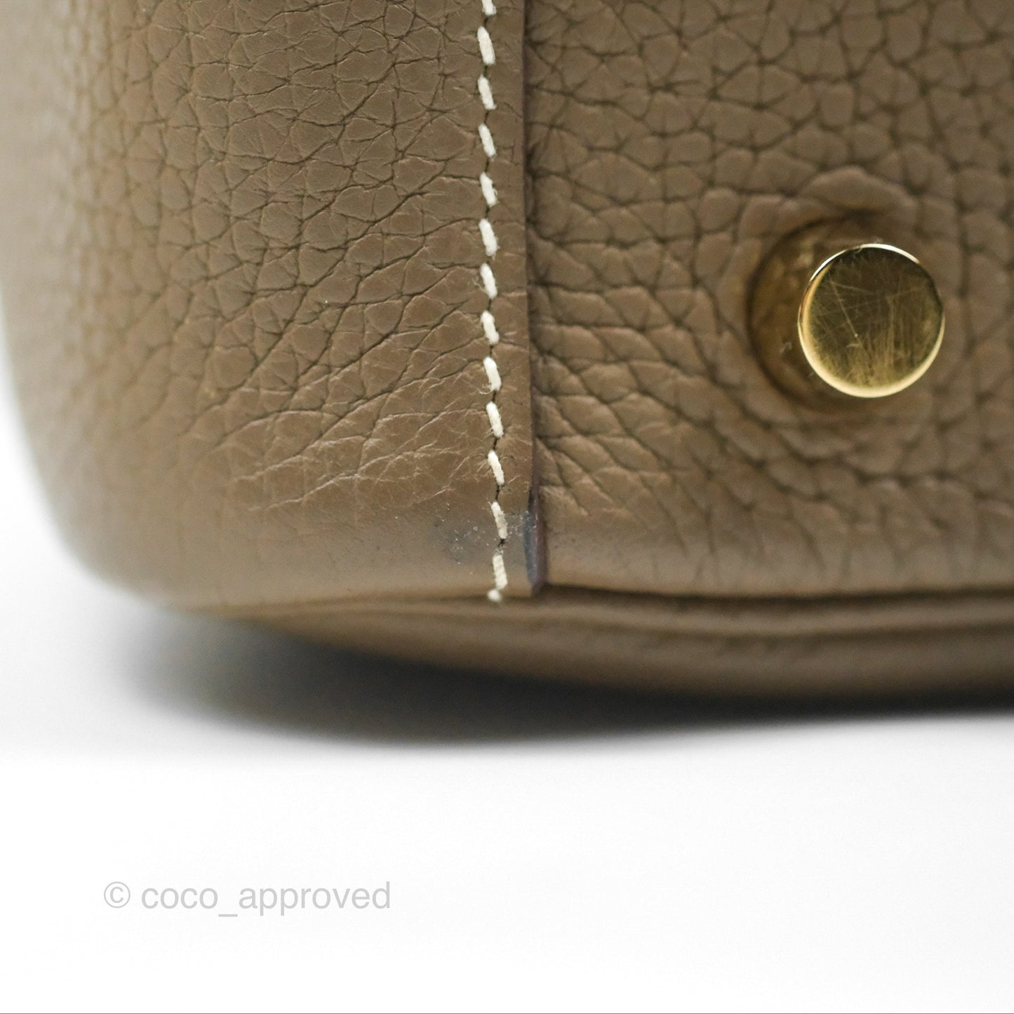 Hermès Lindy 26 Etoupe Clemence Gold Hardware