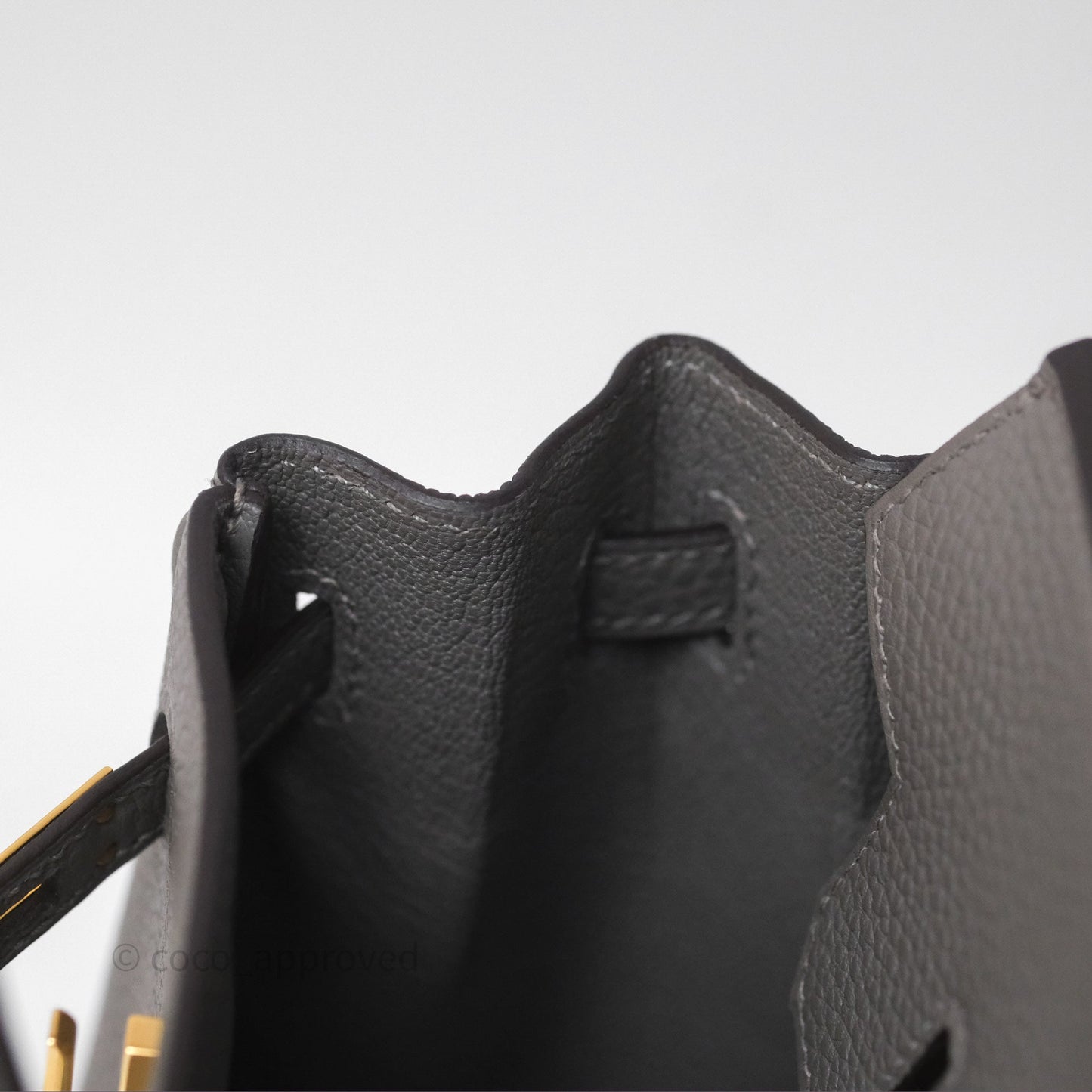 Hermès Birkin 25 Retourne Gris Meyer 0L Togo Gold Hardware