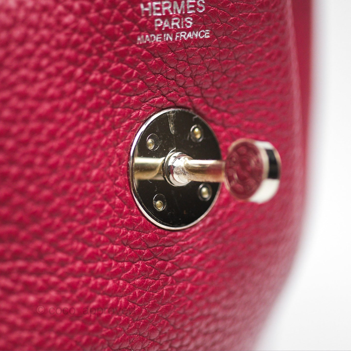 Hermès Lindy 30 Rubis Clemence Palladium Hardware