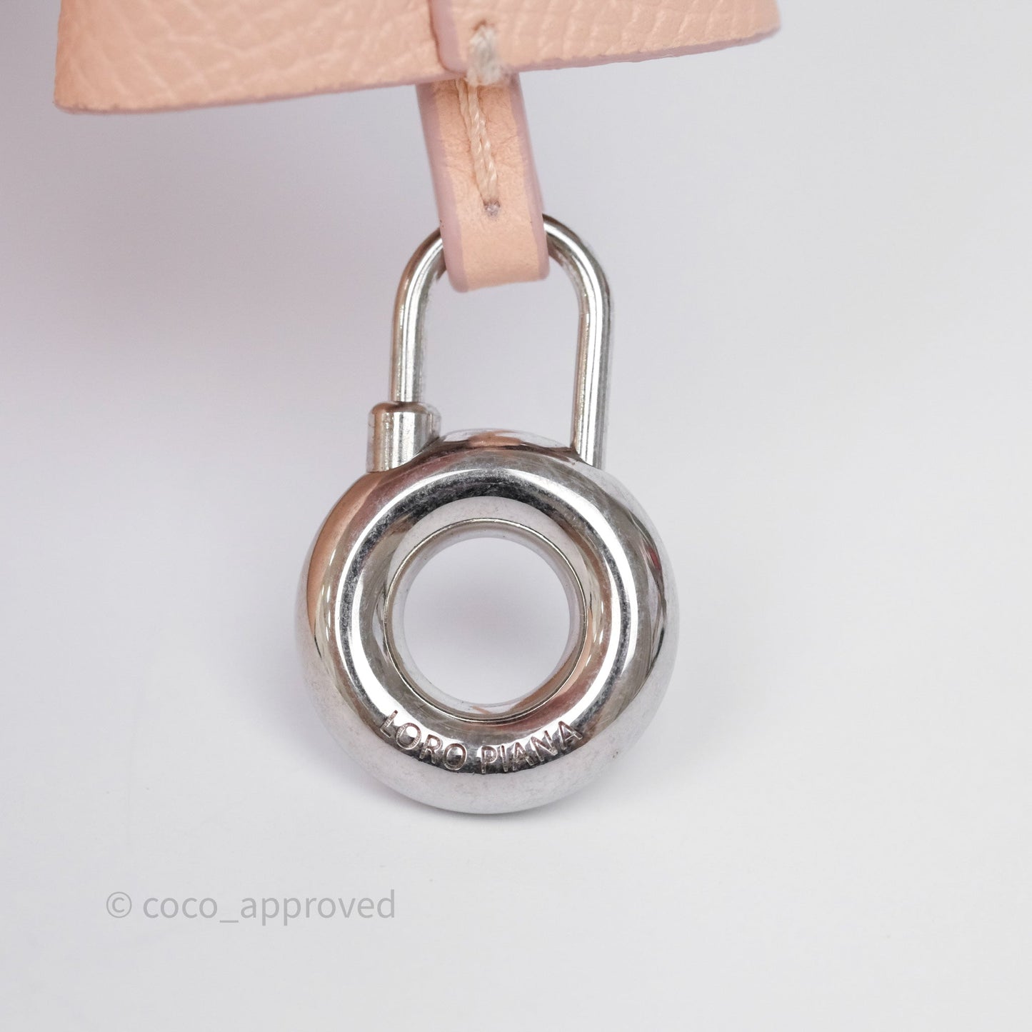 Loro Piana Extra Bag L27 Pink Calfskin Silver Hardware