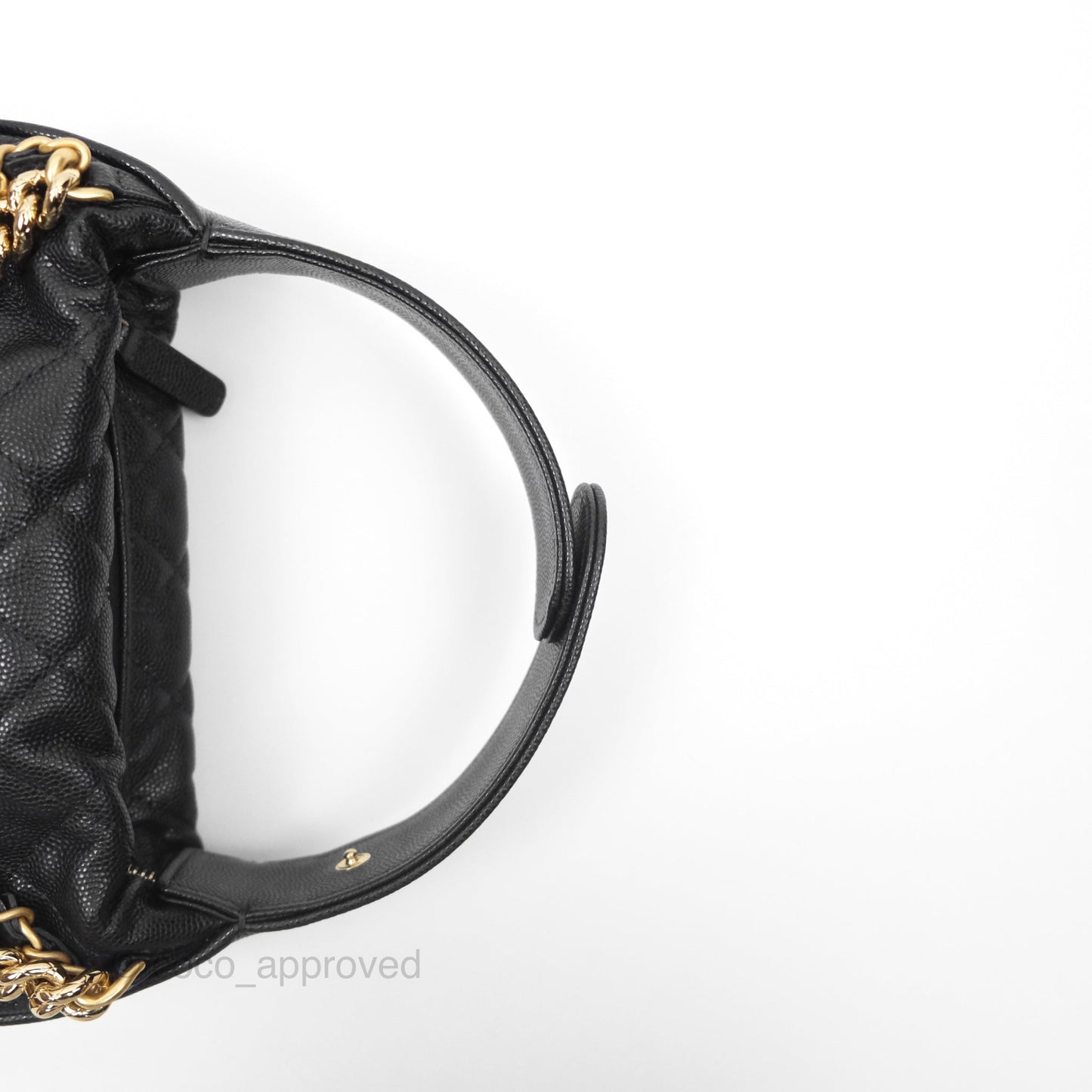 Chanel Bow Hobo Pouch Black Caviar Gold Hardware 24S