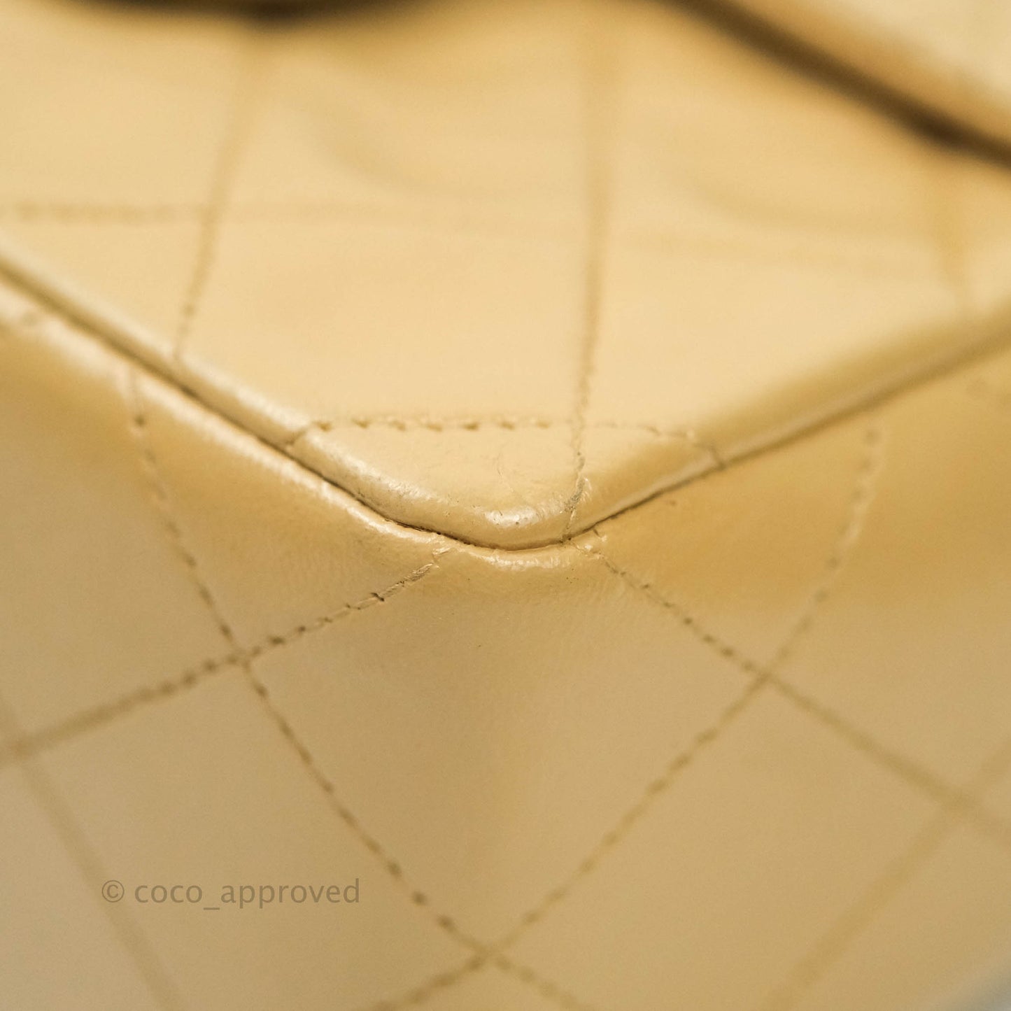 Chanel Mini Square Beige Lambskin 24K Gold Hardware