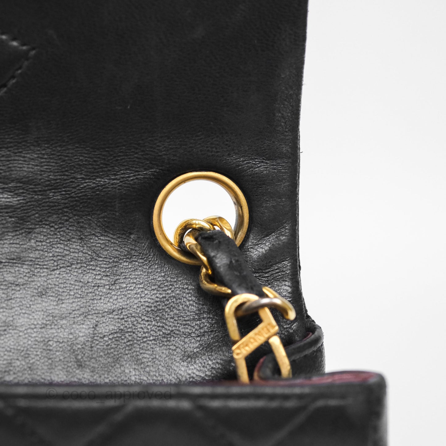 Chanel Vintage Mini Square Black Lambskin 24K Gold Hardware