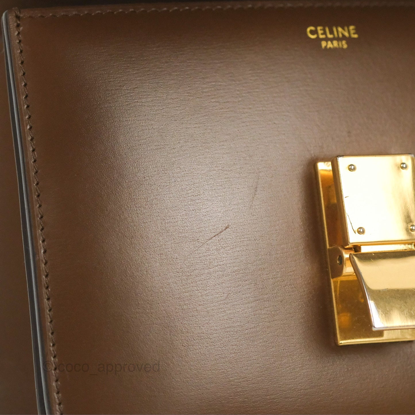 Celine Teen Classic Box Flap Caramel Box Calfskin