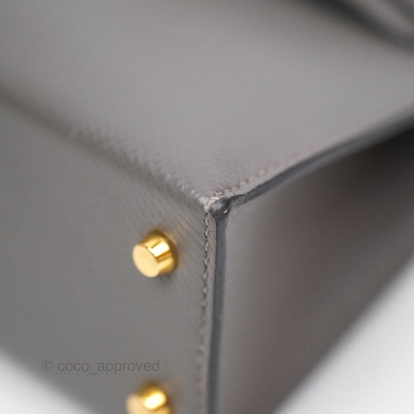 Hermès Mini Kelly II Gris Meyer 0L Epsom Gold Hardware