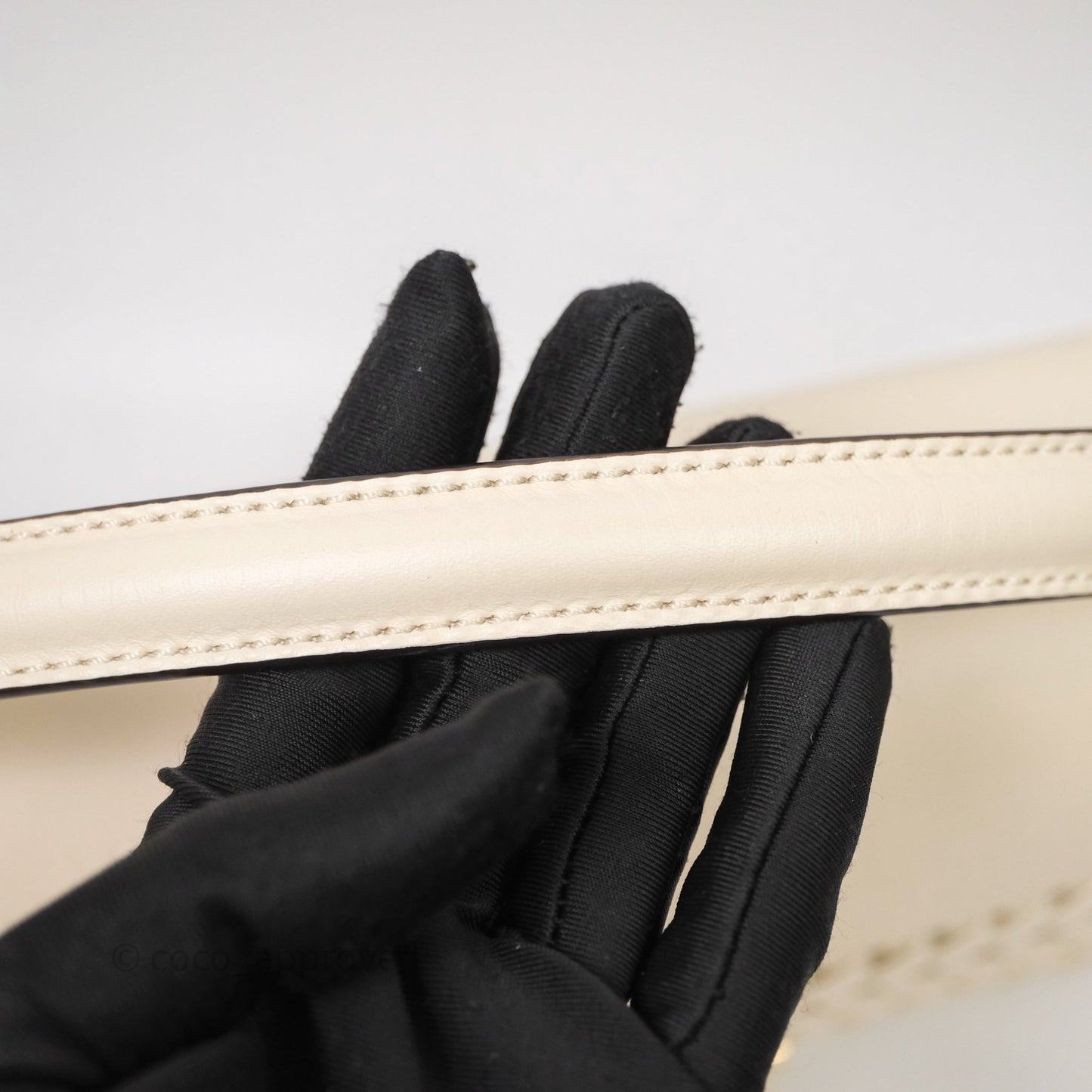 Fendi Braided Leather Baguette Bag Ivory Gold Hardware