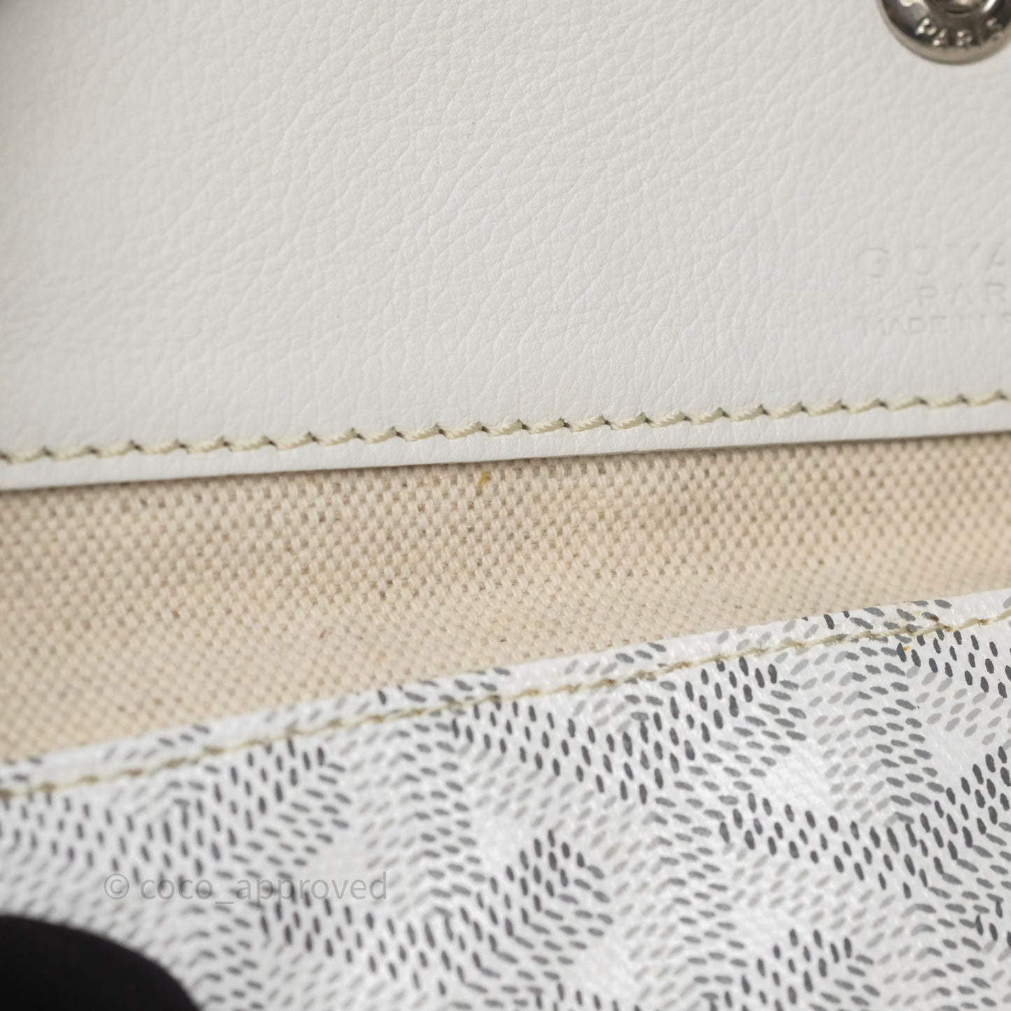Goyard St Louis Tote PM White