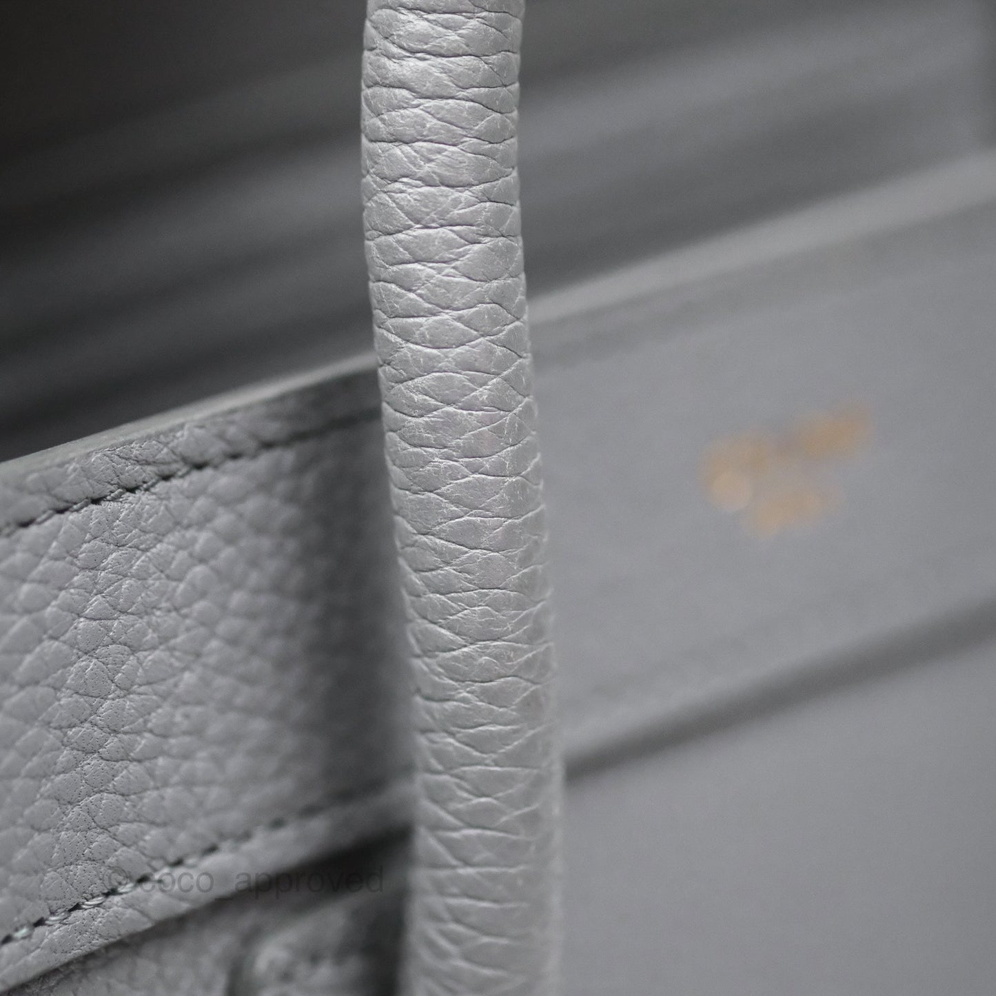 Celine Nano Luggage Bag Grey Drummed Calfskin