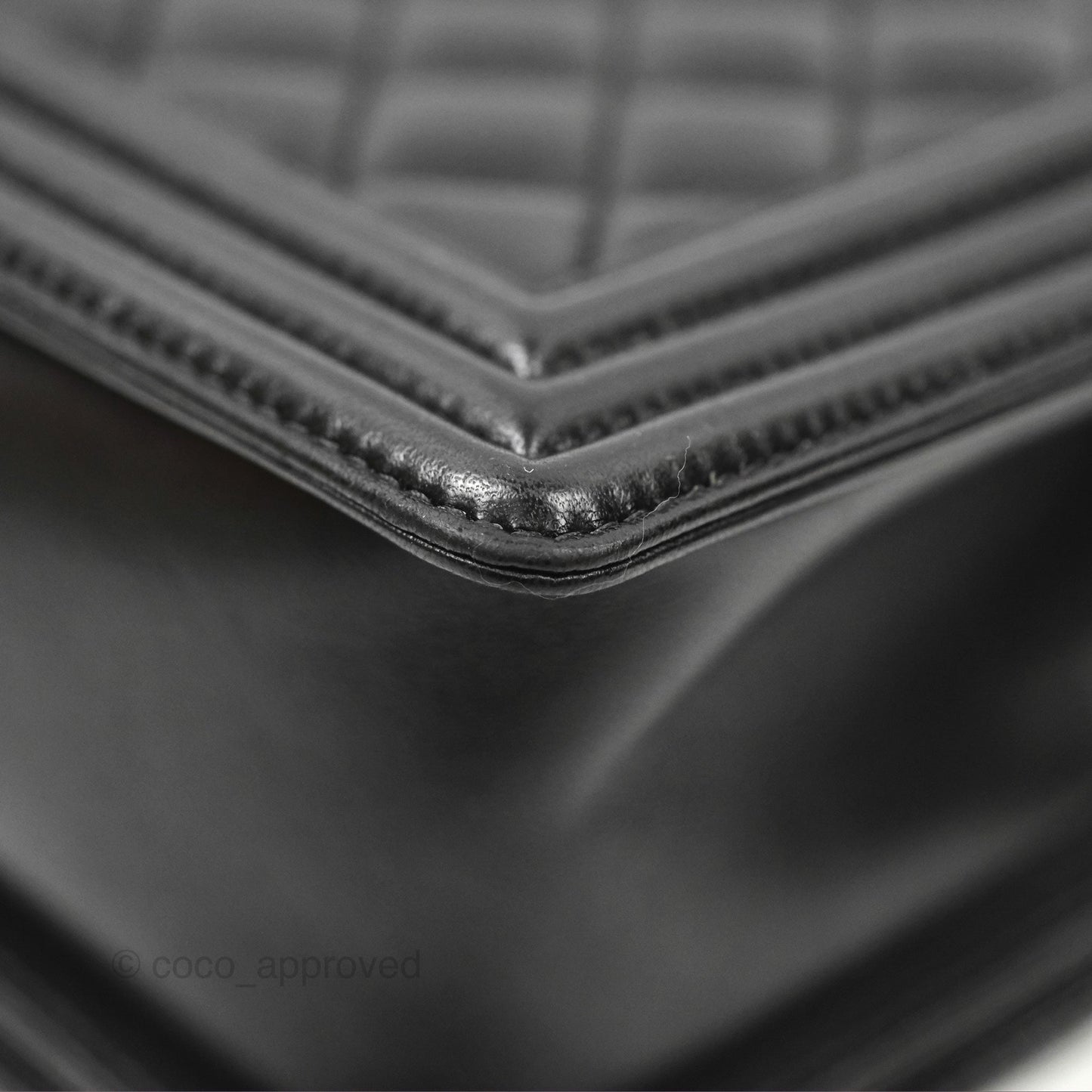 Chanel Quilted Medium Boy Black Lambskin Ruthenium Hardware