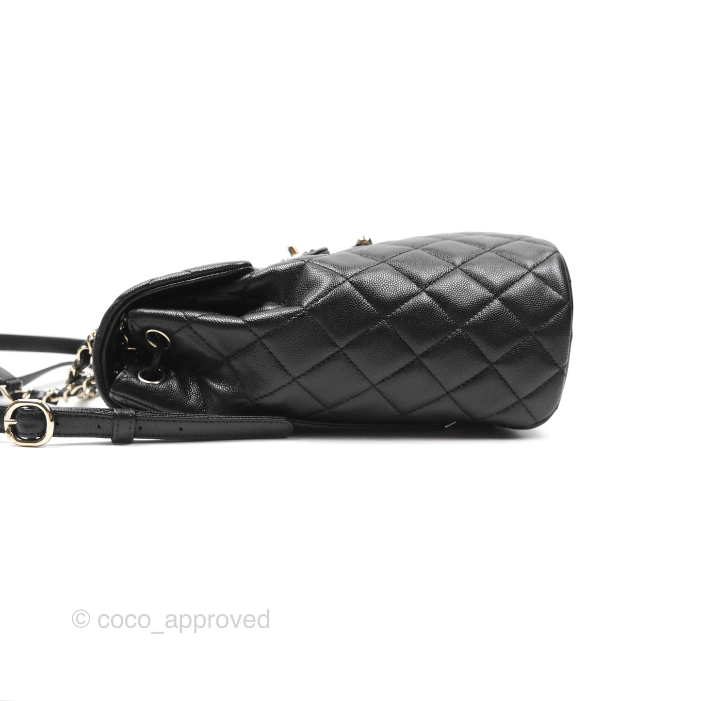 Chanel Mini Urban Spirit Backpack Black Caviar Gold Hardware 23S