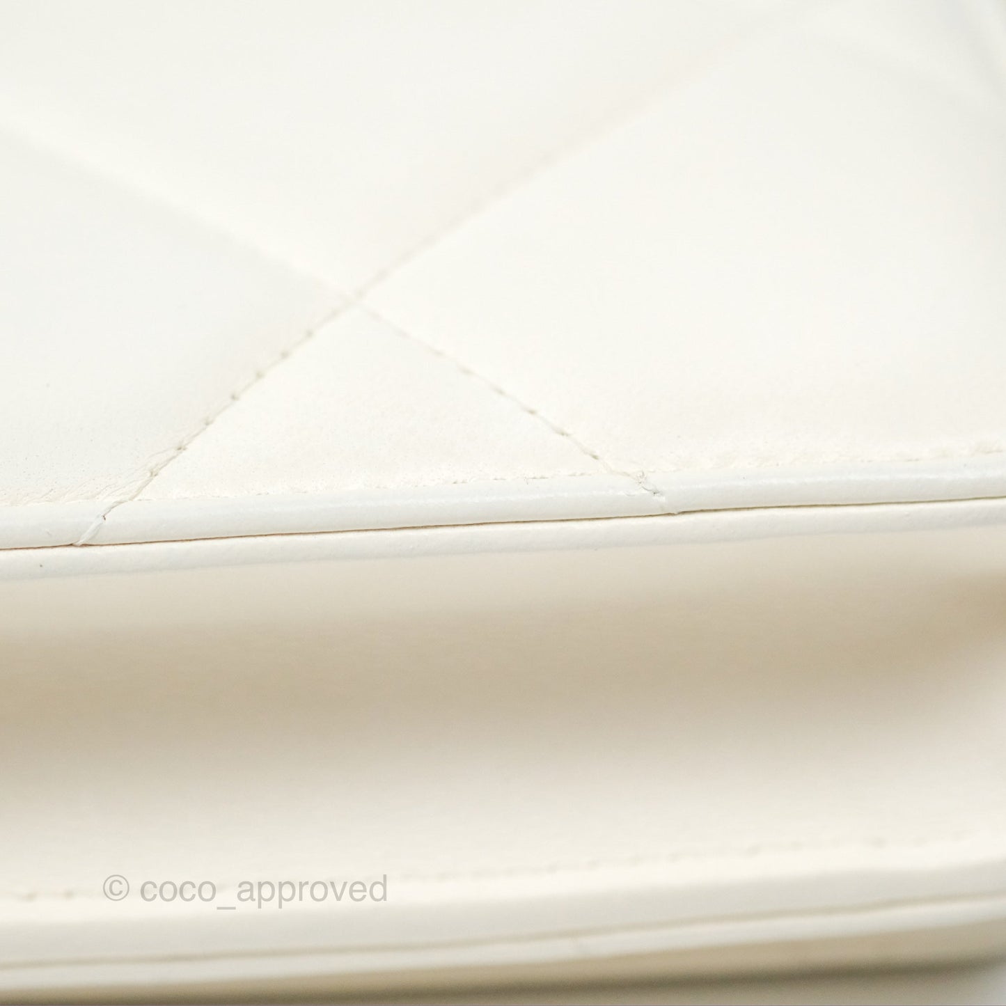 Chanel 19 Wallet on Chain WOC White Mixed Hardware