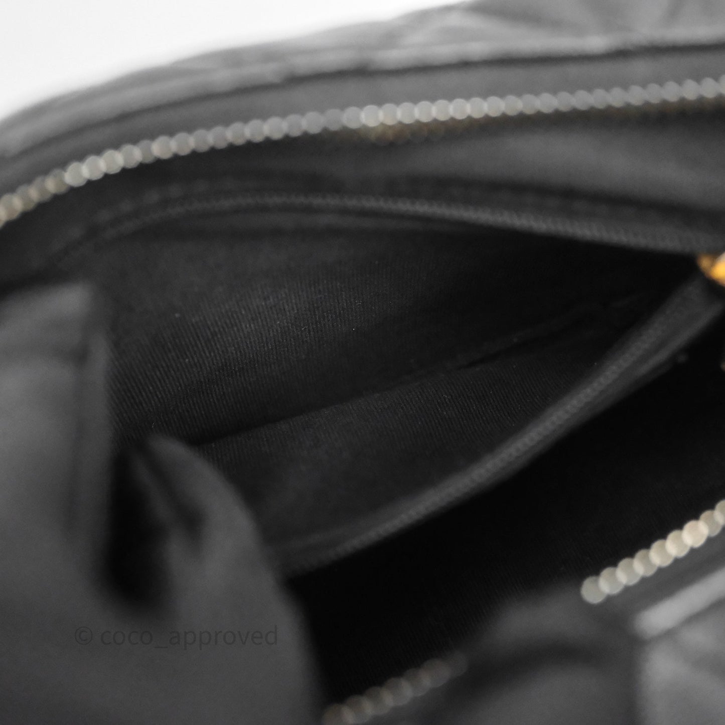 Chanel Small Quilted Trendy Double Pocket Hobo Black Lambskin Gold Hardware