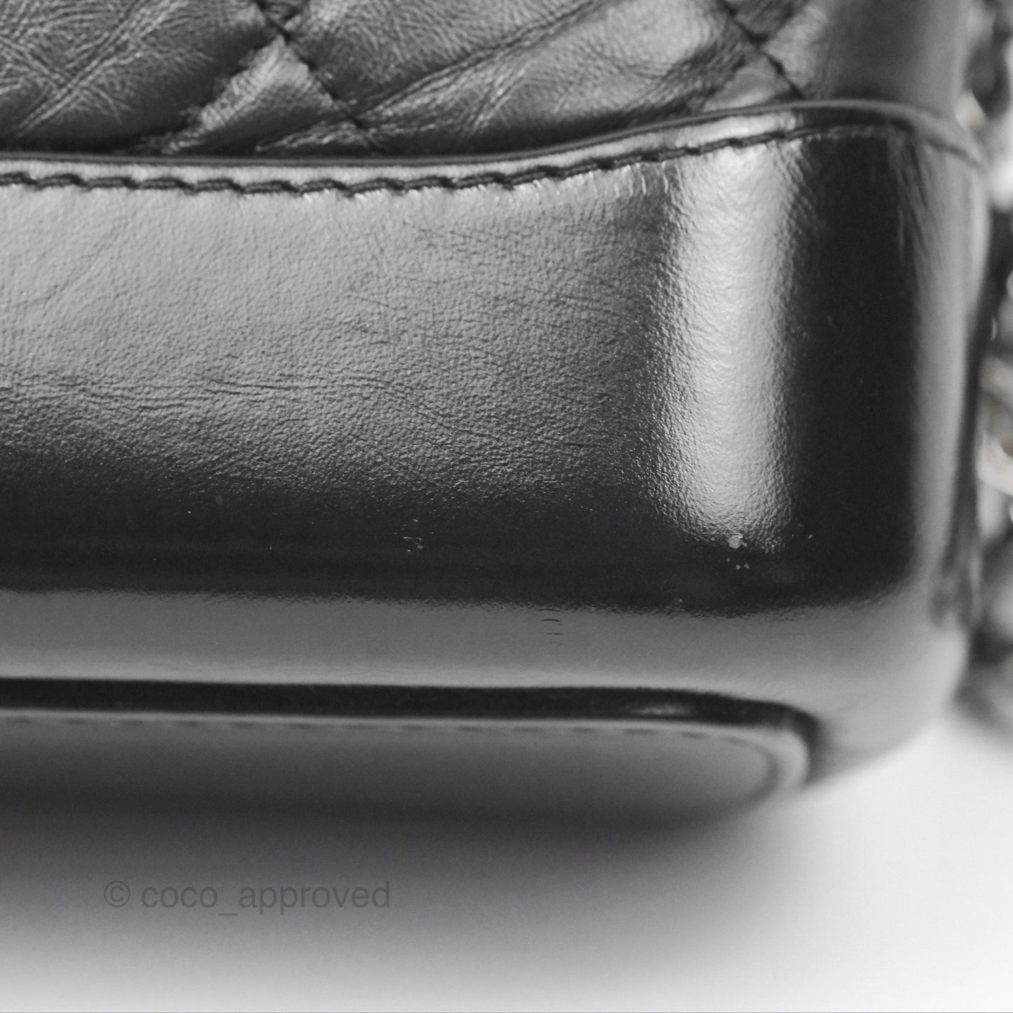 Chanel Small Gabrielle Hobo Quilted Black Aged Calfskin