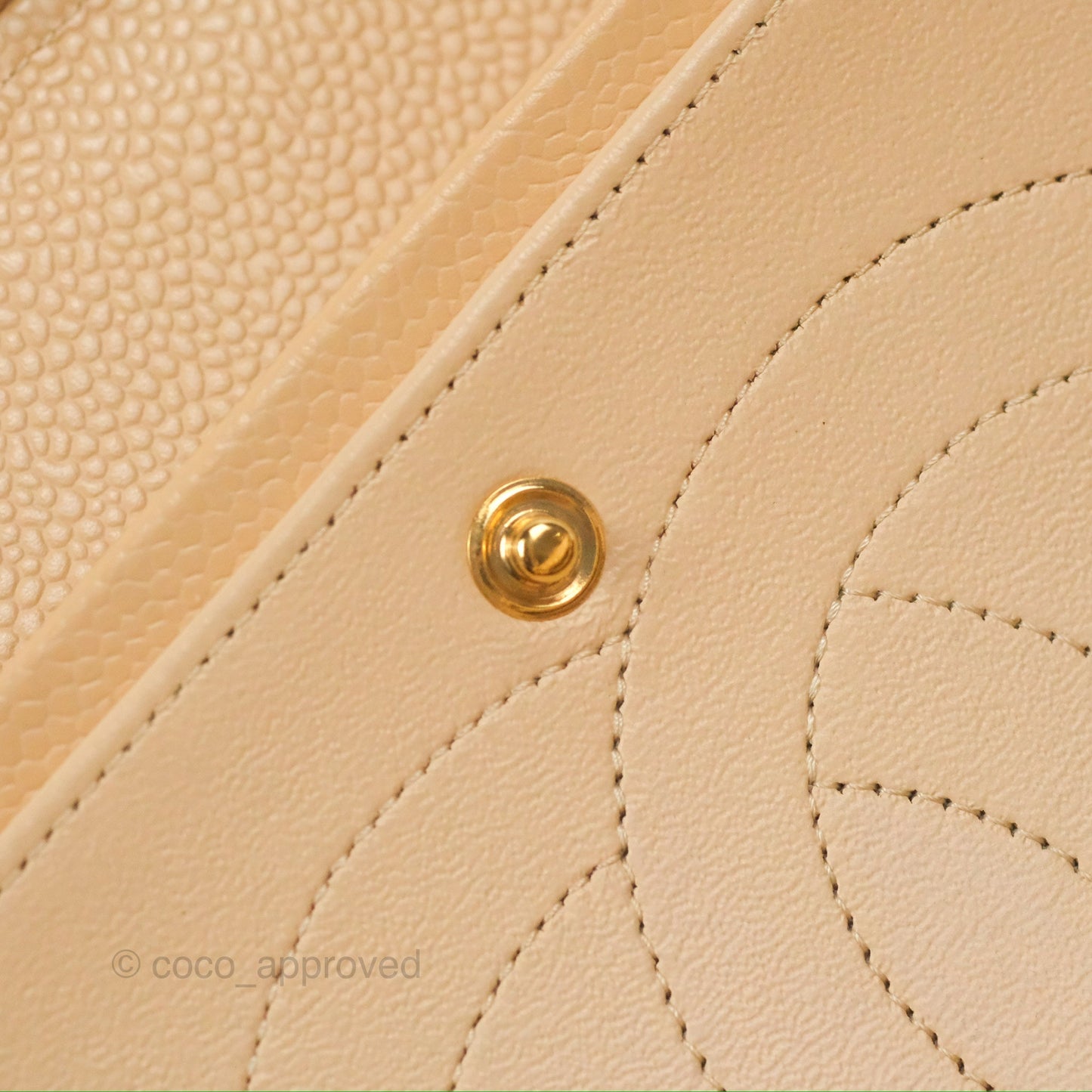 Chanel Jumbo Double Flap Beige Caviar Gold Hardware⁣⁣