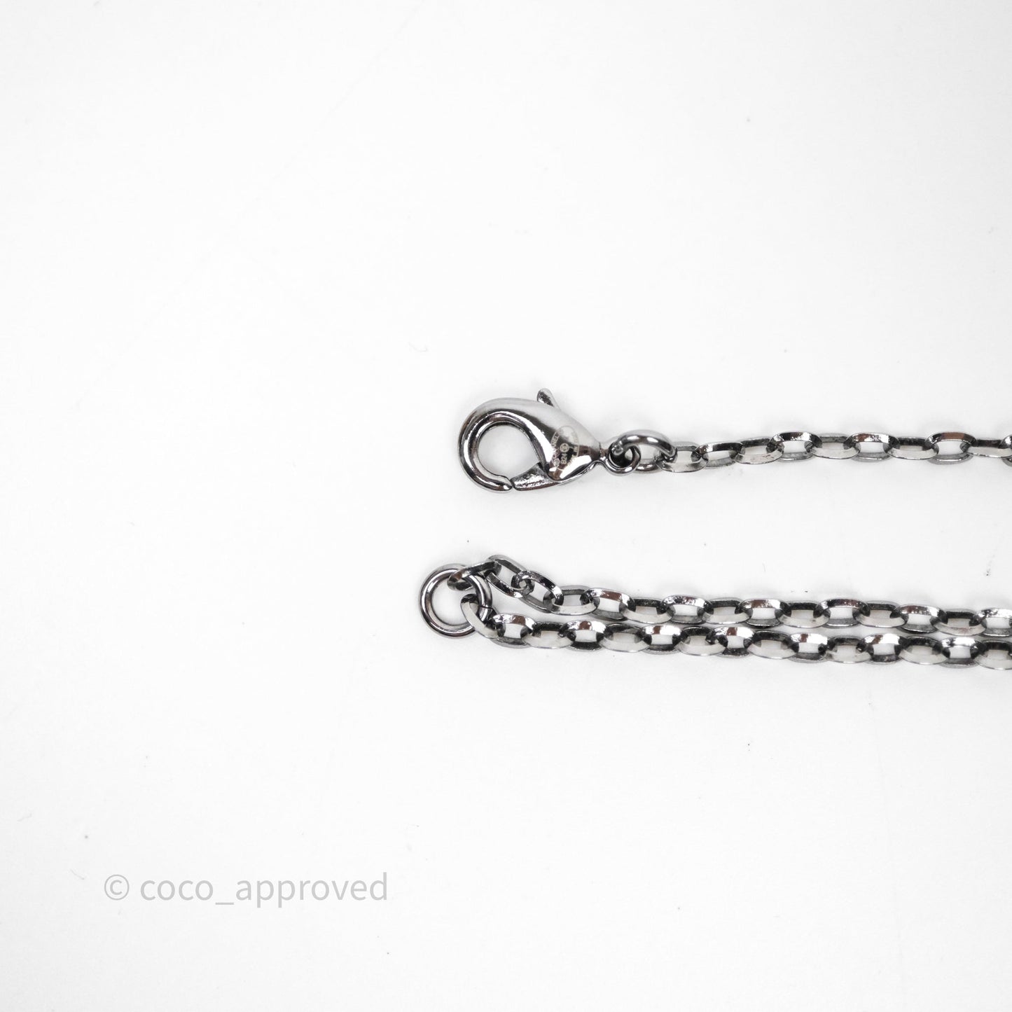 Chanel Round CC Star Coin Necklace Gun Metal 24K
